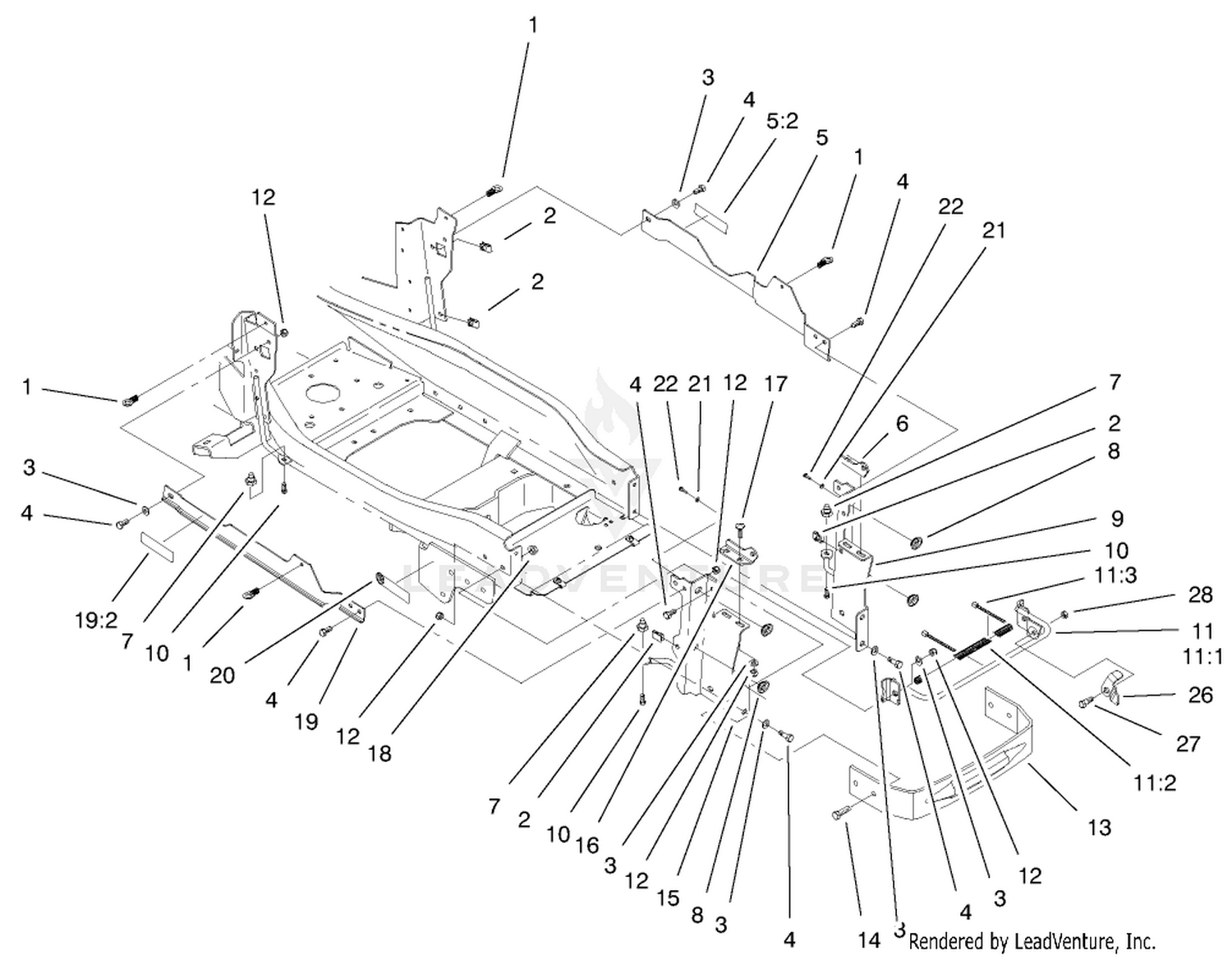 Bumper  Hood Support Assembly
