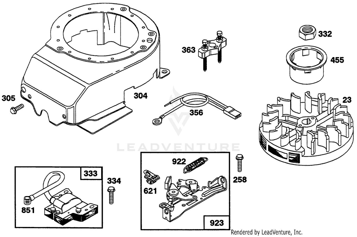 Engine Briggs  Stratton Model 124702-3115-01 6