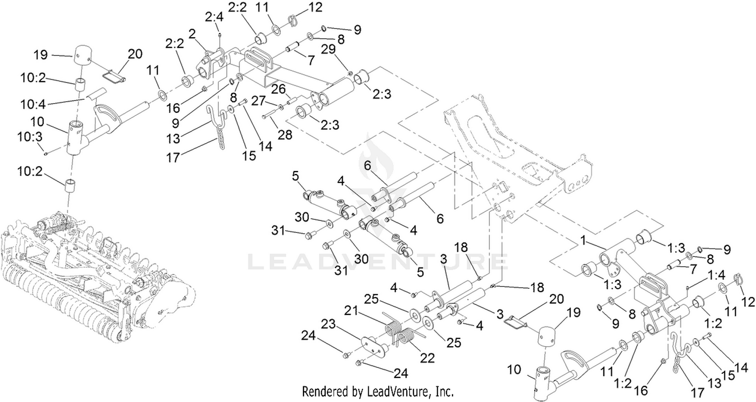 No. 2 and No. 3 Lift Arm Assembly