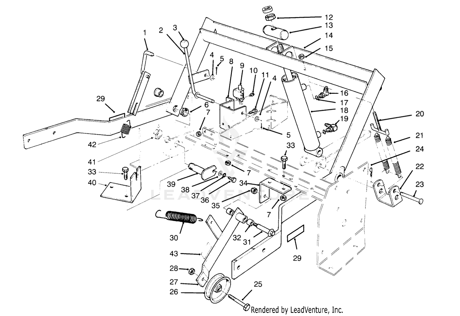 Parking Brake  Lift Frame Assembly