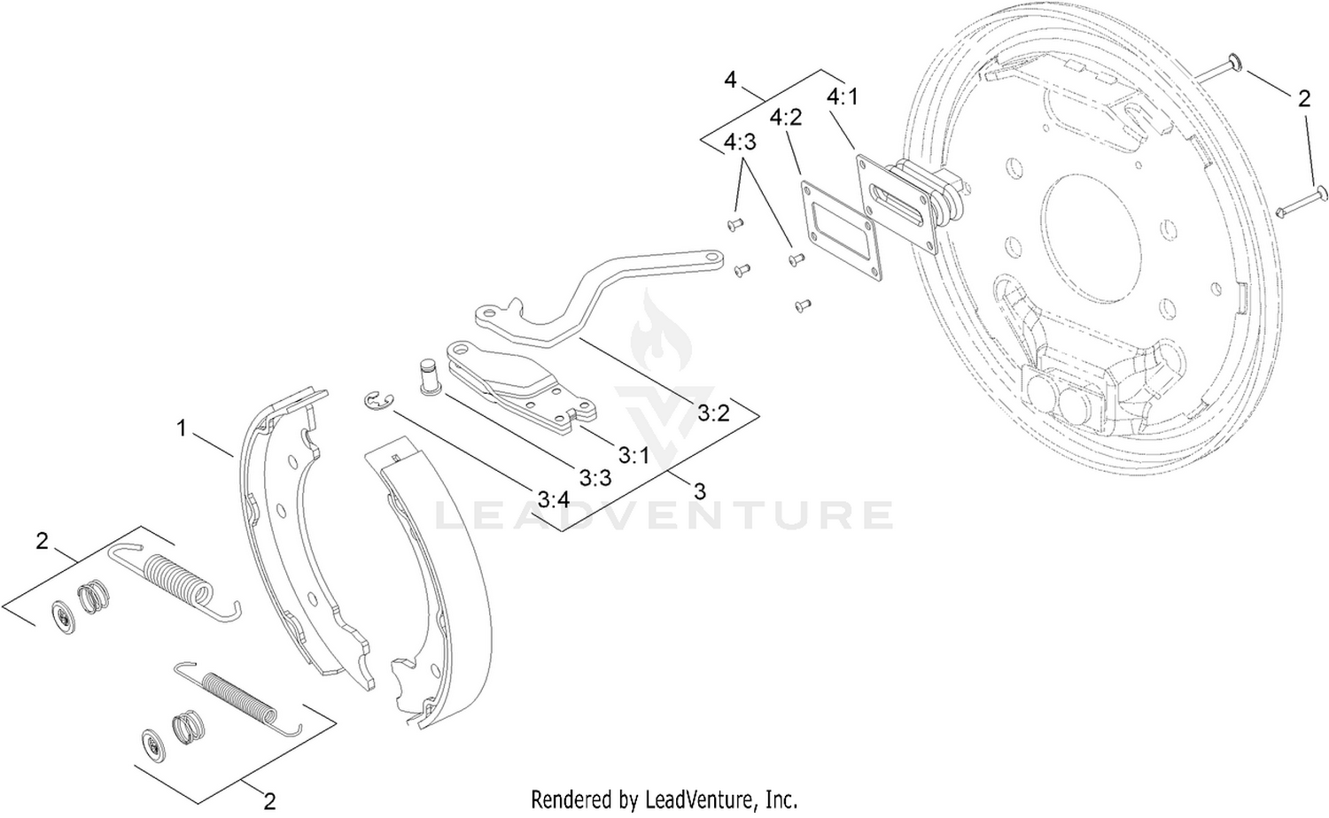 Left Hand Brake Assembly No. 120-0235