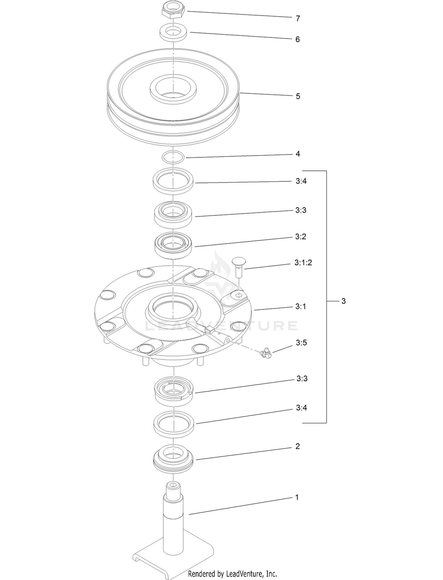 Double Driven Spindle Assembly No. 139-1037