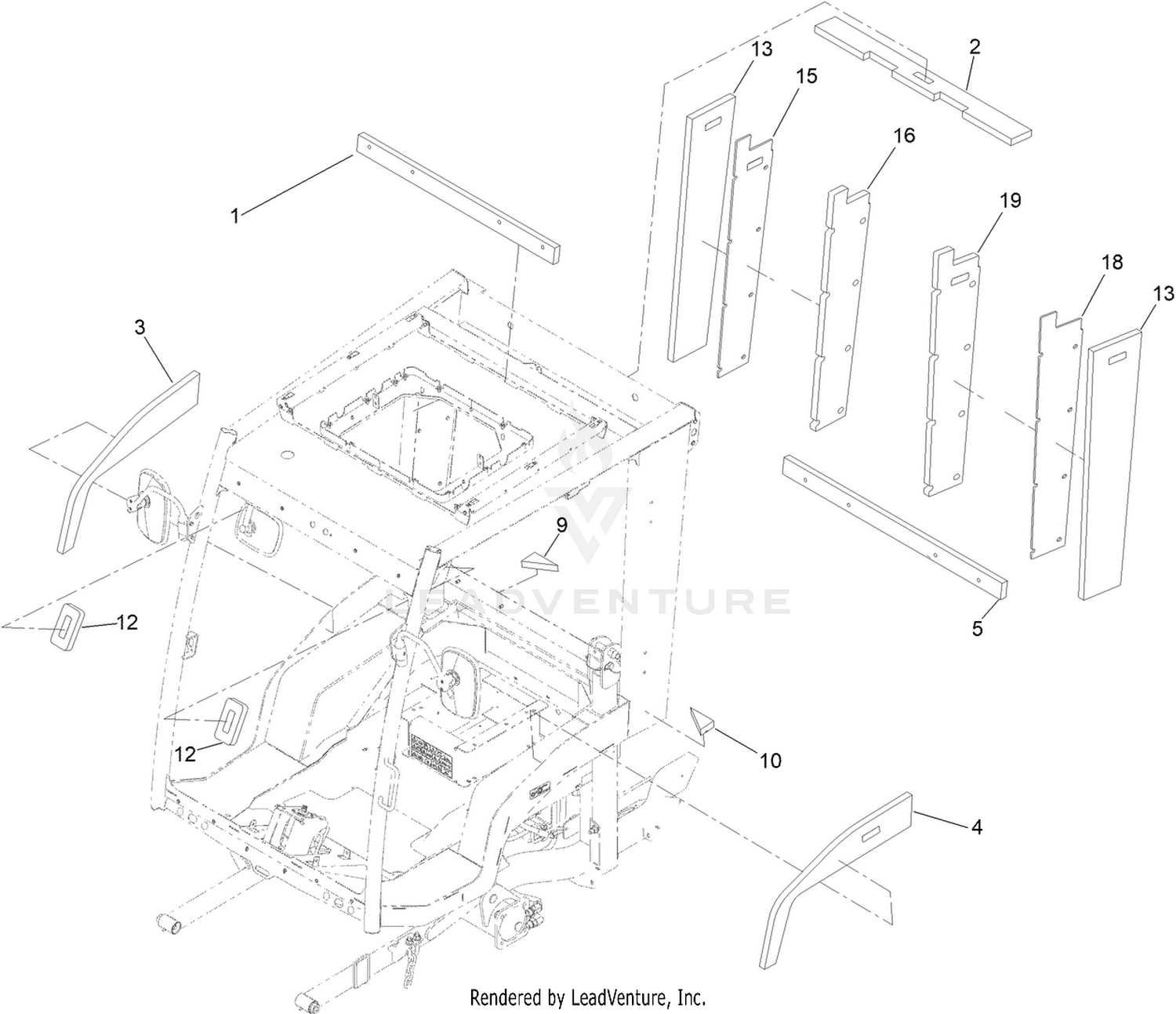 Cab Sound Reduction Assembly