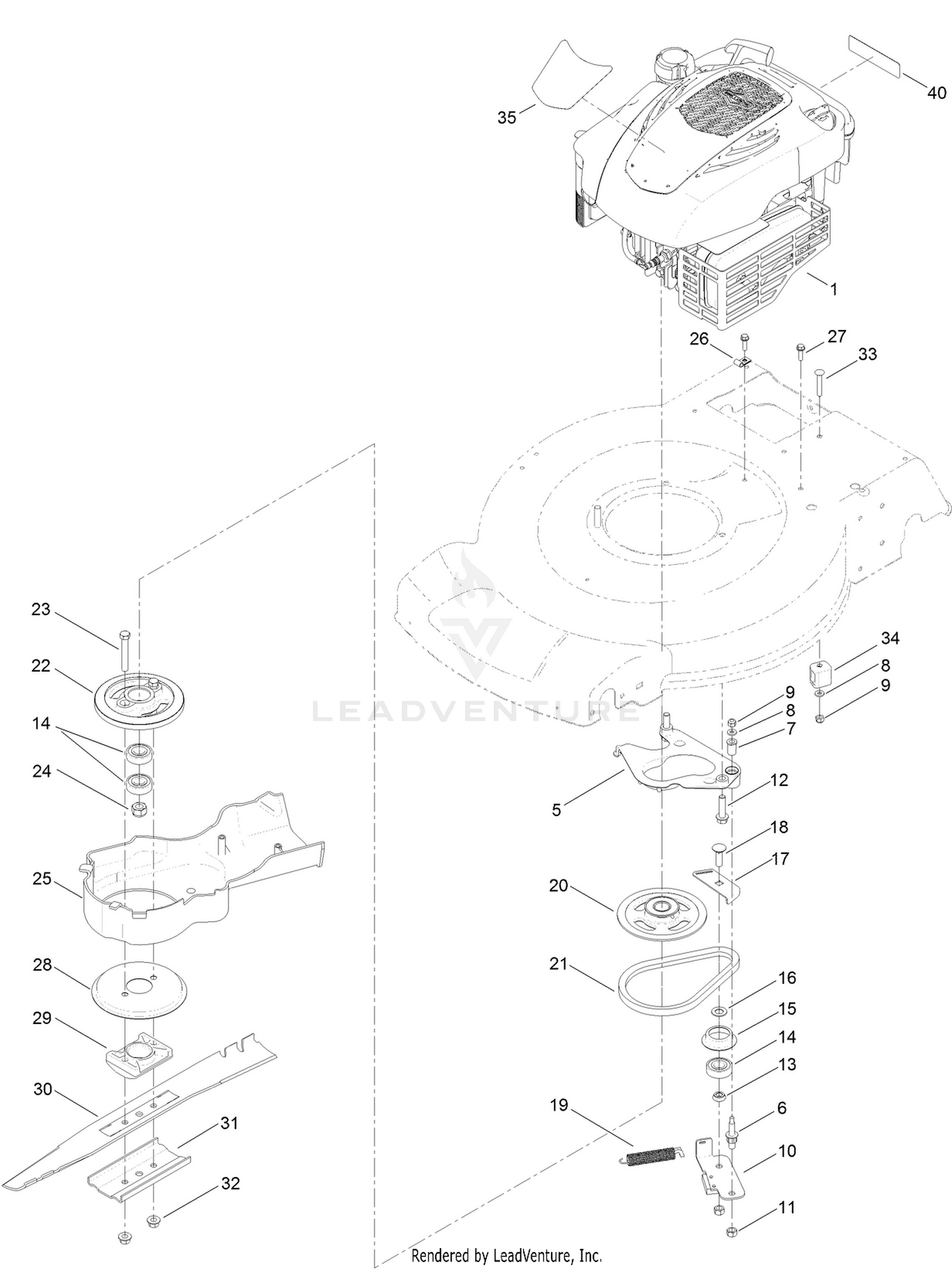 Engine and Blade Assembly