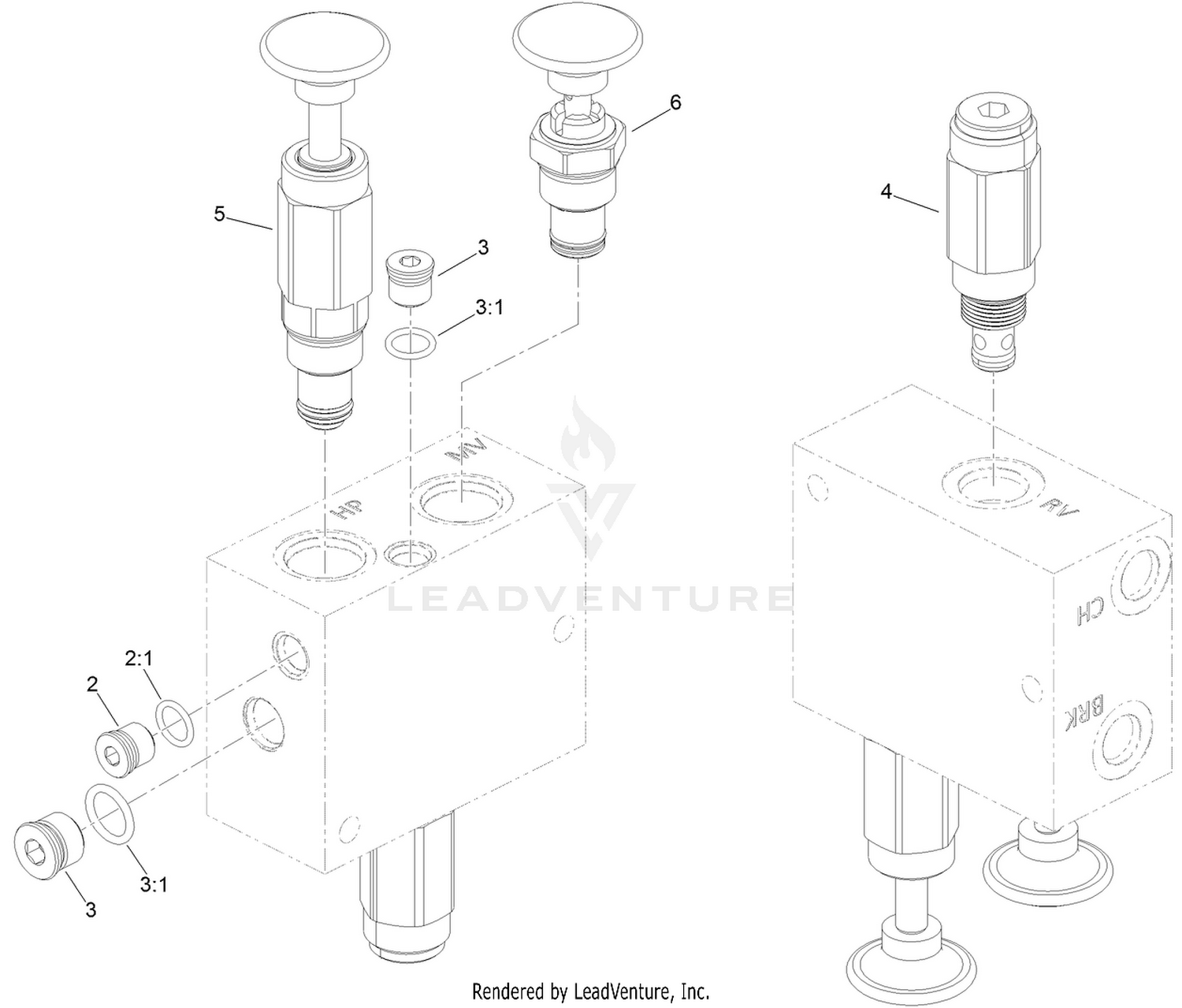 Hydraulic Parking Brake Manifold  Assembly No. 132-1399