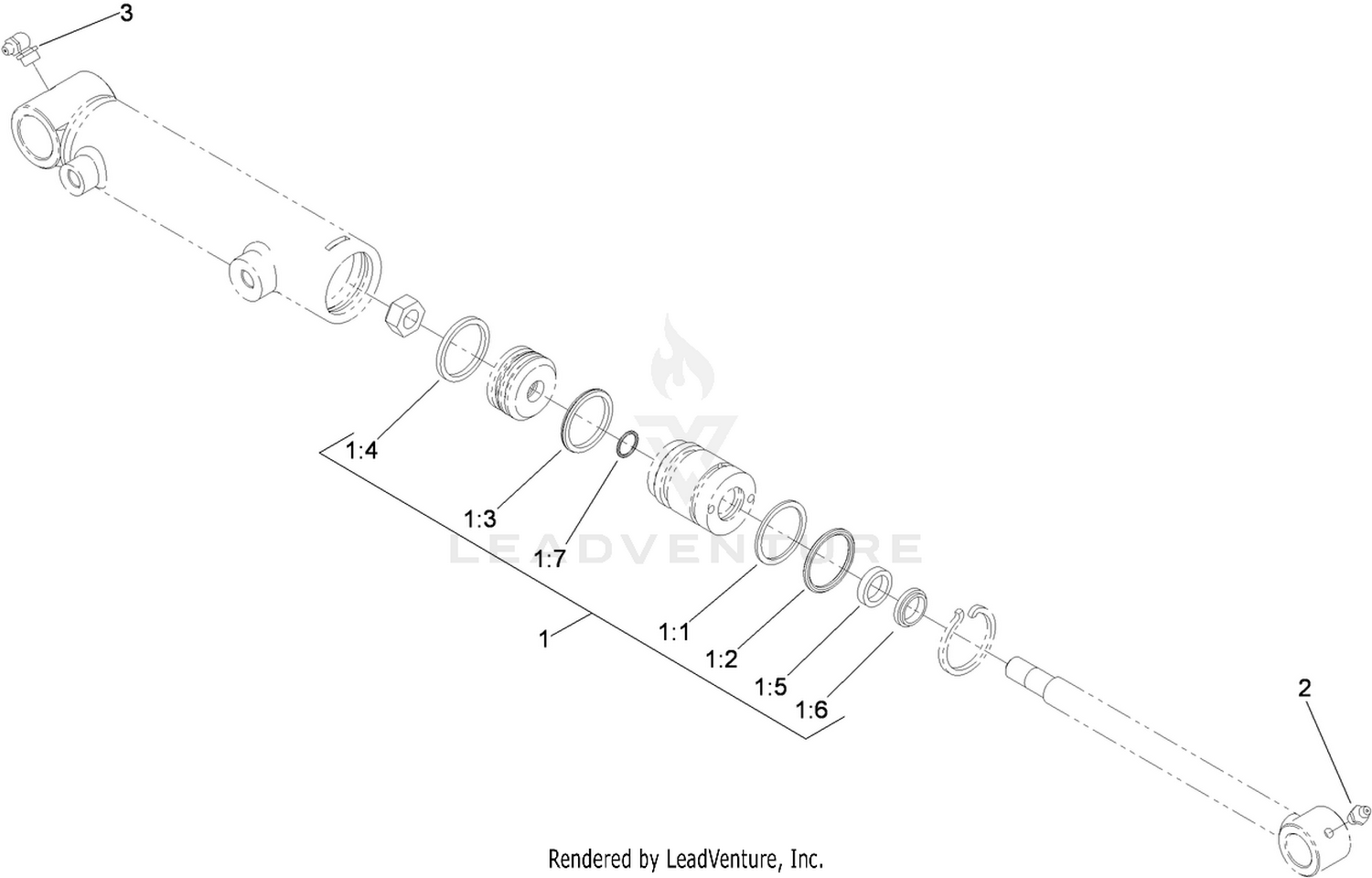 Hydraulic Cylinder Assembly No. 119-6988