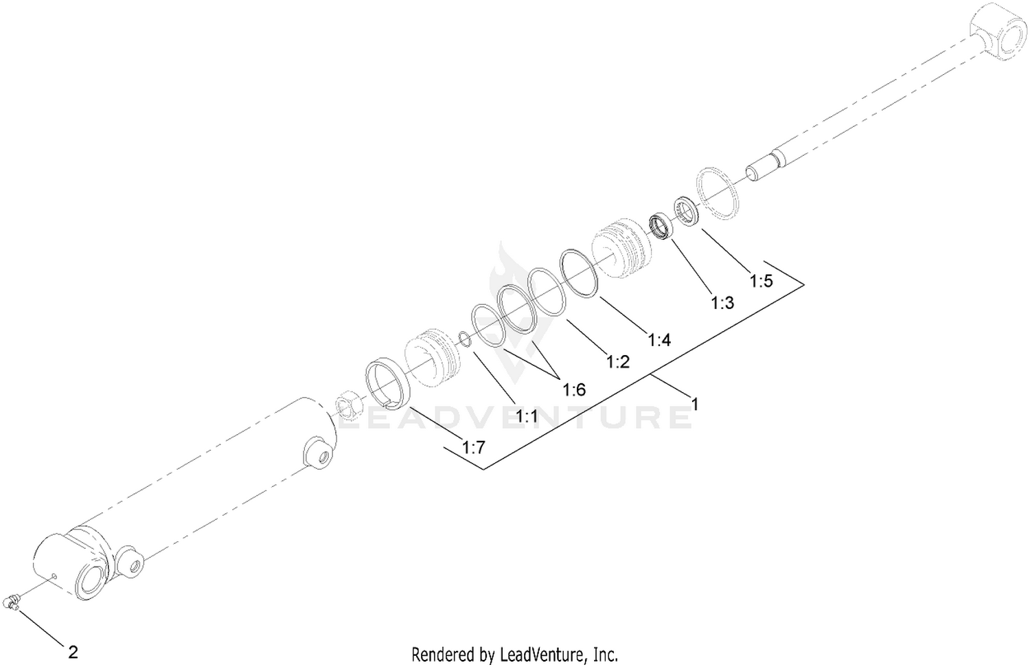 Hydraulic Cylinder Assembly No. 108-4440