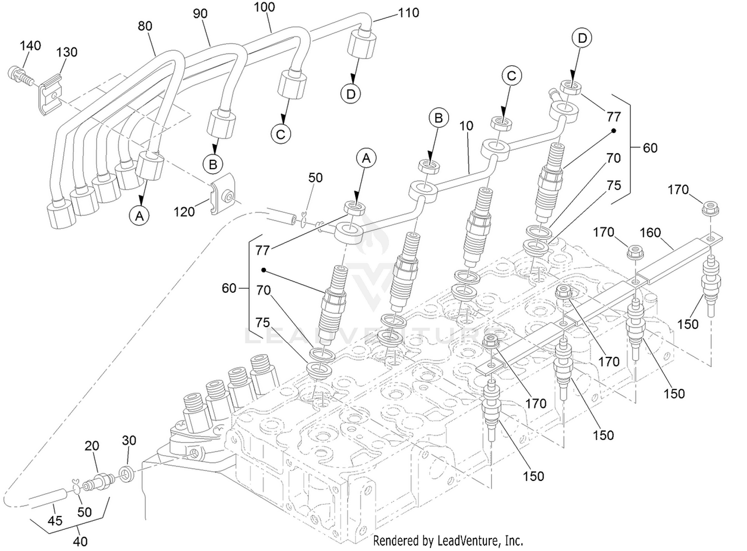 Nozzle Holder and Glow Plug Assembly