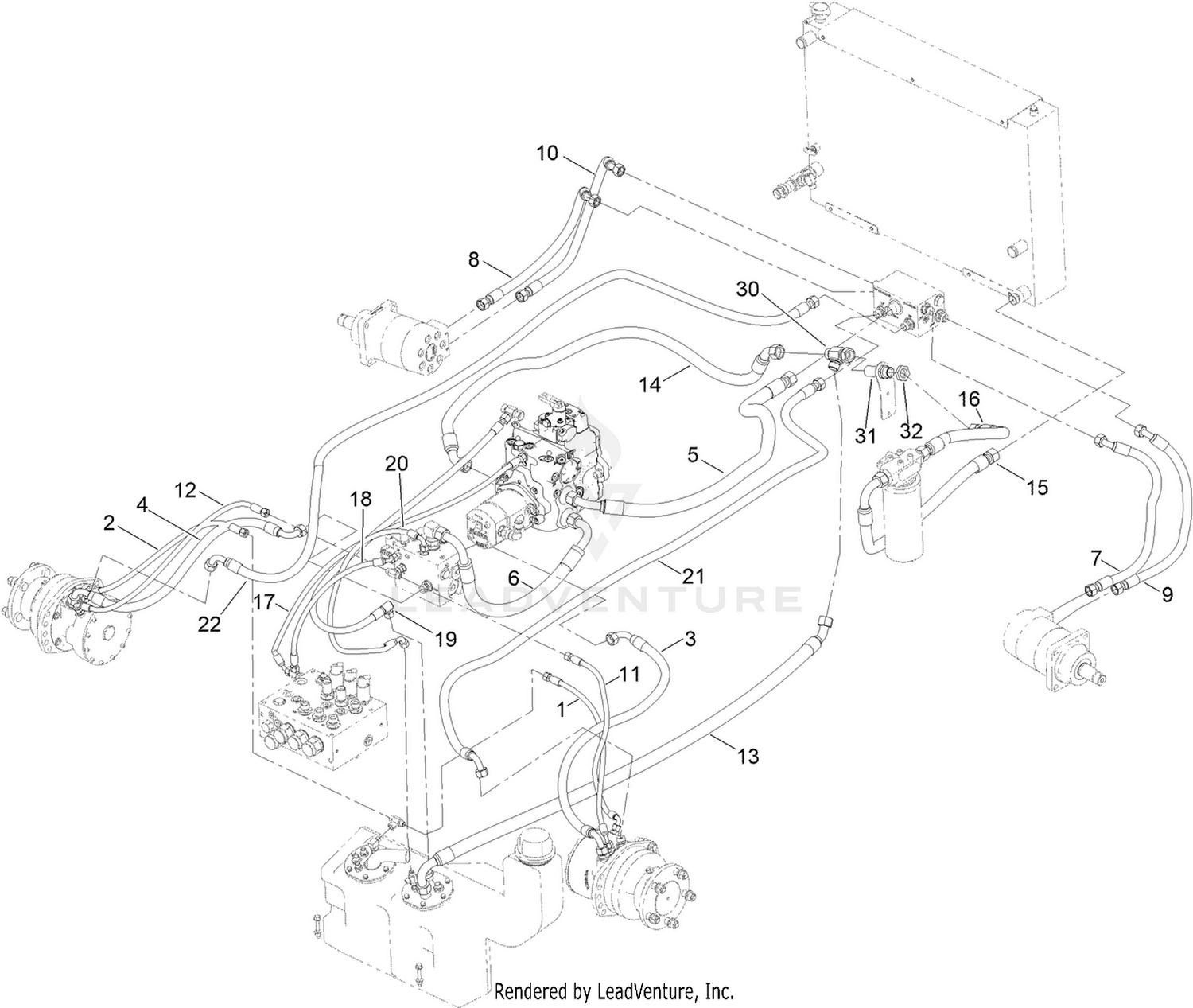 Transmission Circuit Hydraulic Hose Assembly