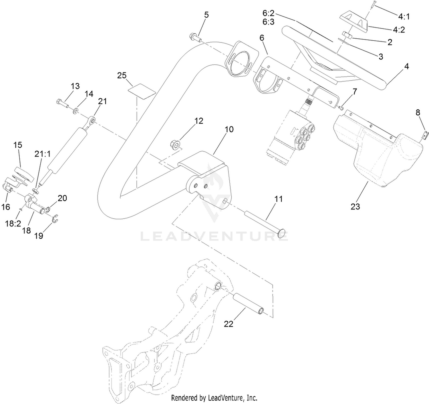 Steering Arm and Adjuster Assembly