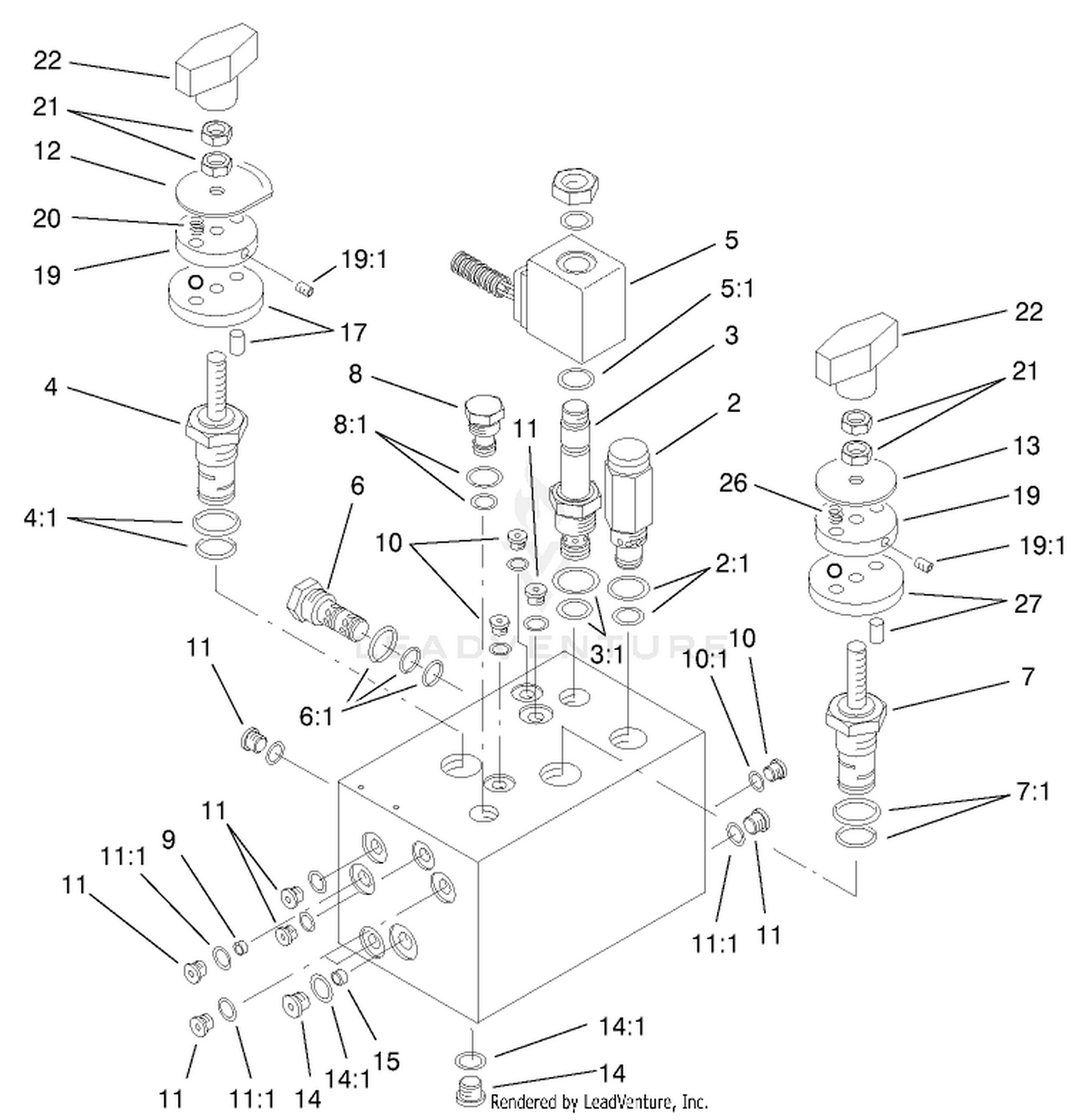 Hydraulic Manifold Assembly No. 104-4841