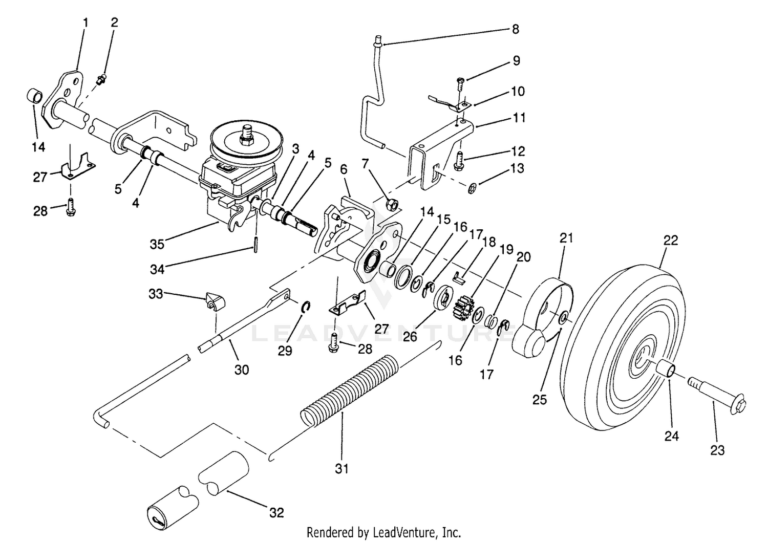 S.p. Rear Axle Assembly (model No. 20916b)
