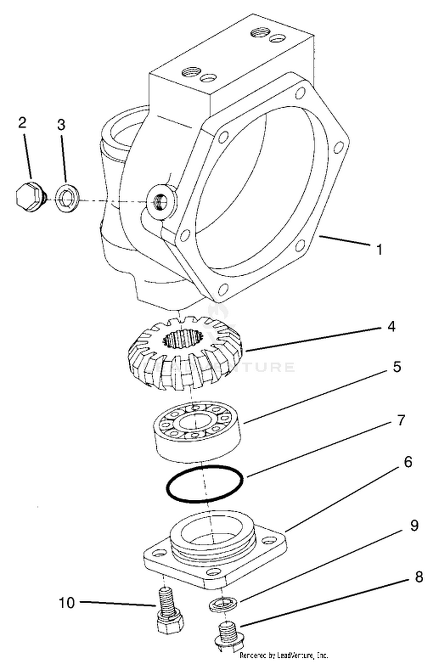 Axle Case Assembly Rear Axle Assembly No. 100-3784 (Continued)