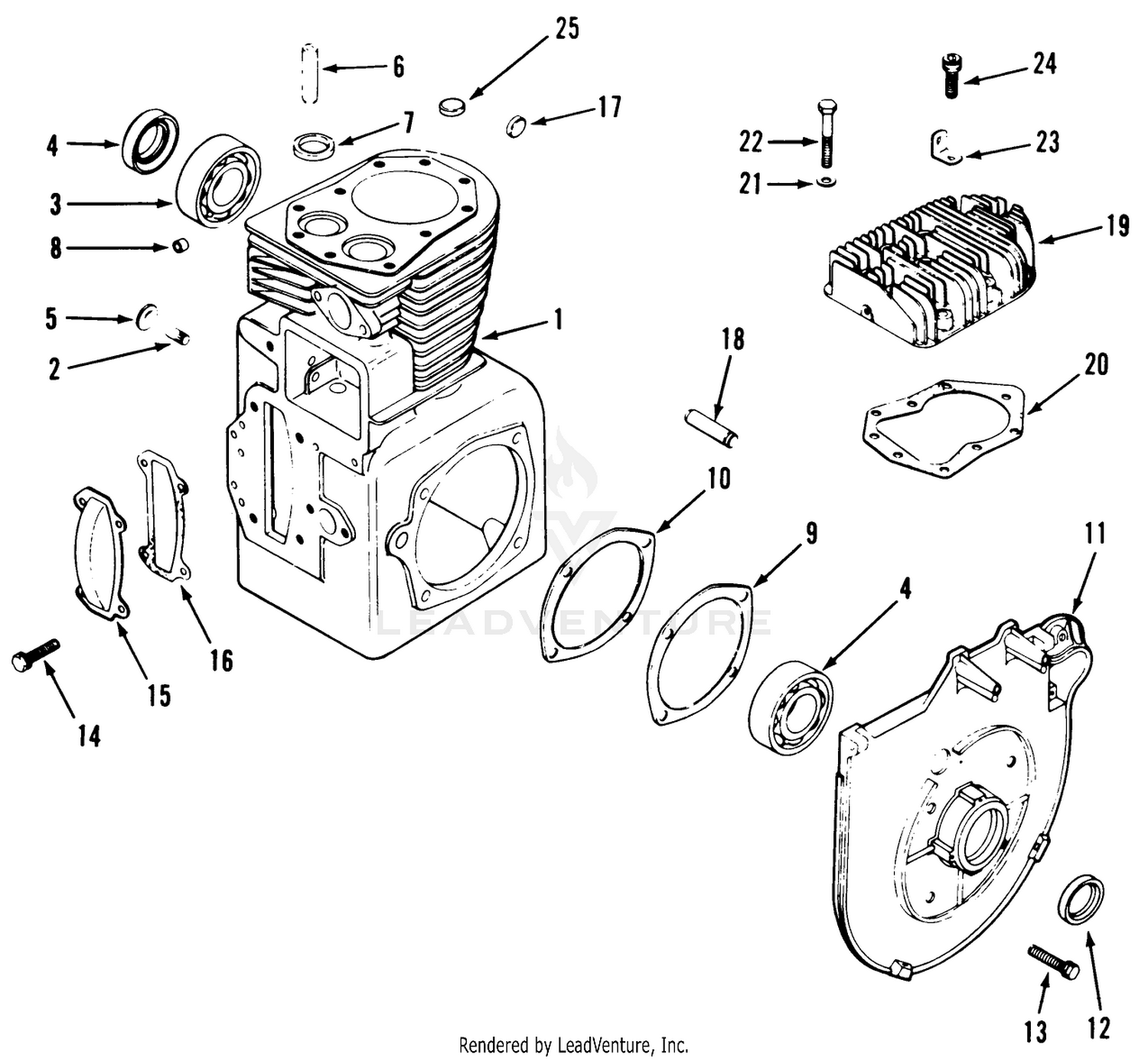 Kohler Crankcase And Cylinder Head