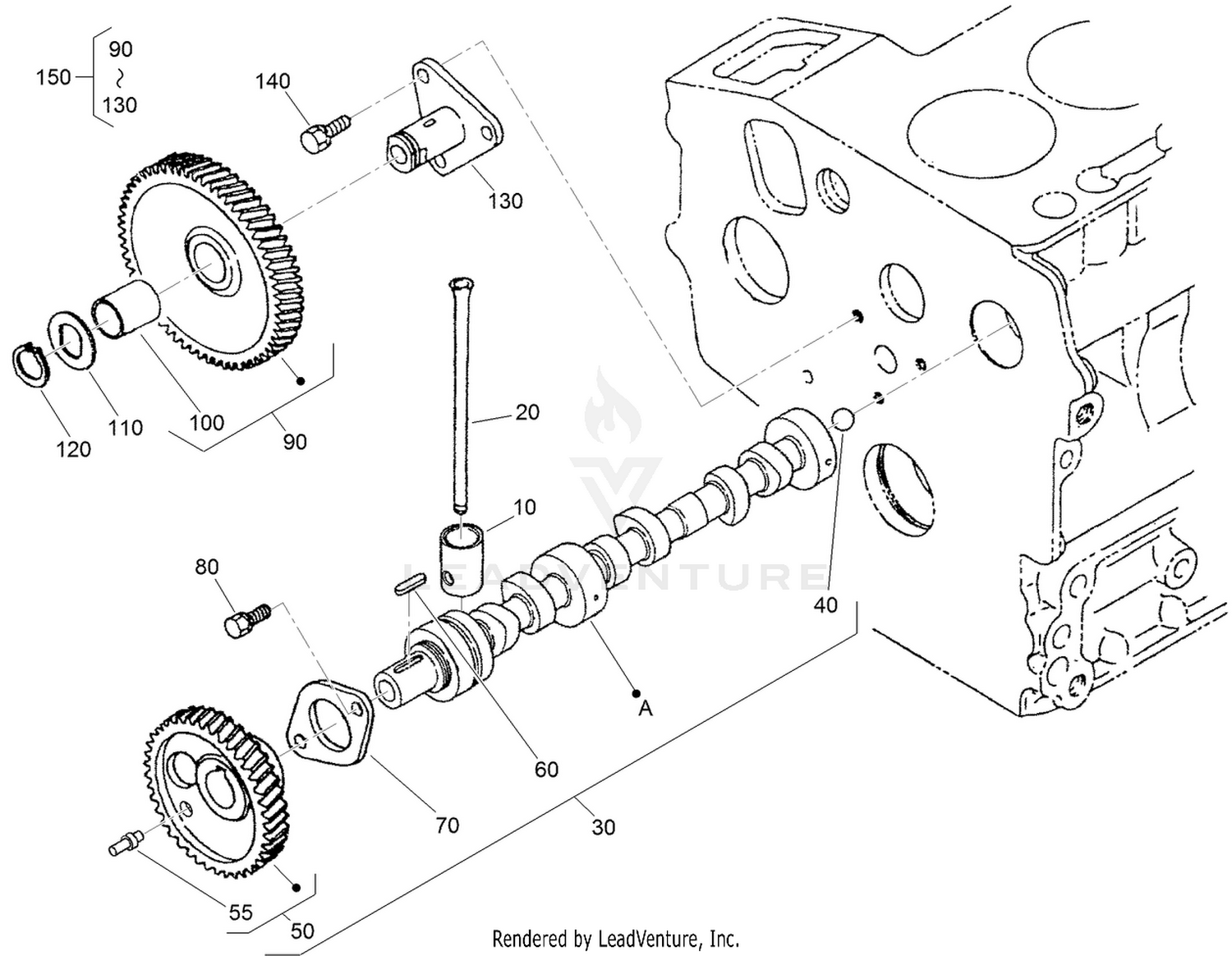 Cam Shaft and Idle Gear Shaft Assembly