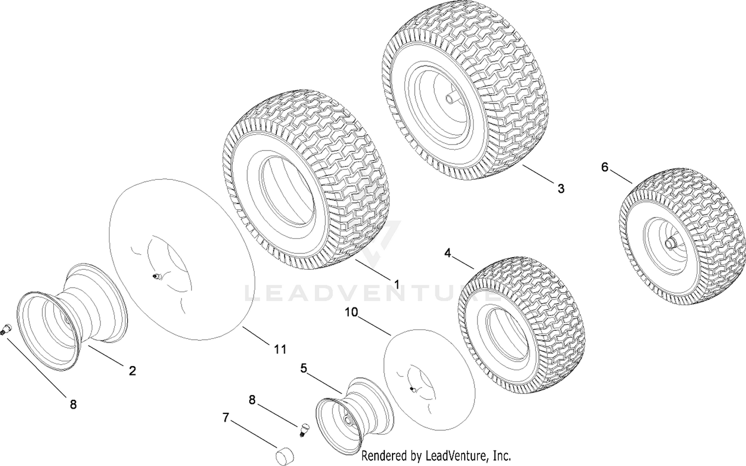 Front and Rear Wheel Assembly