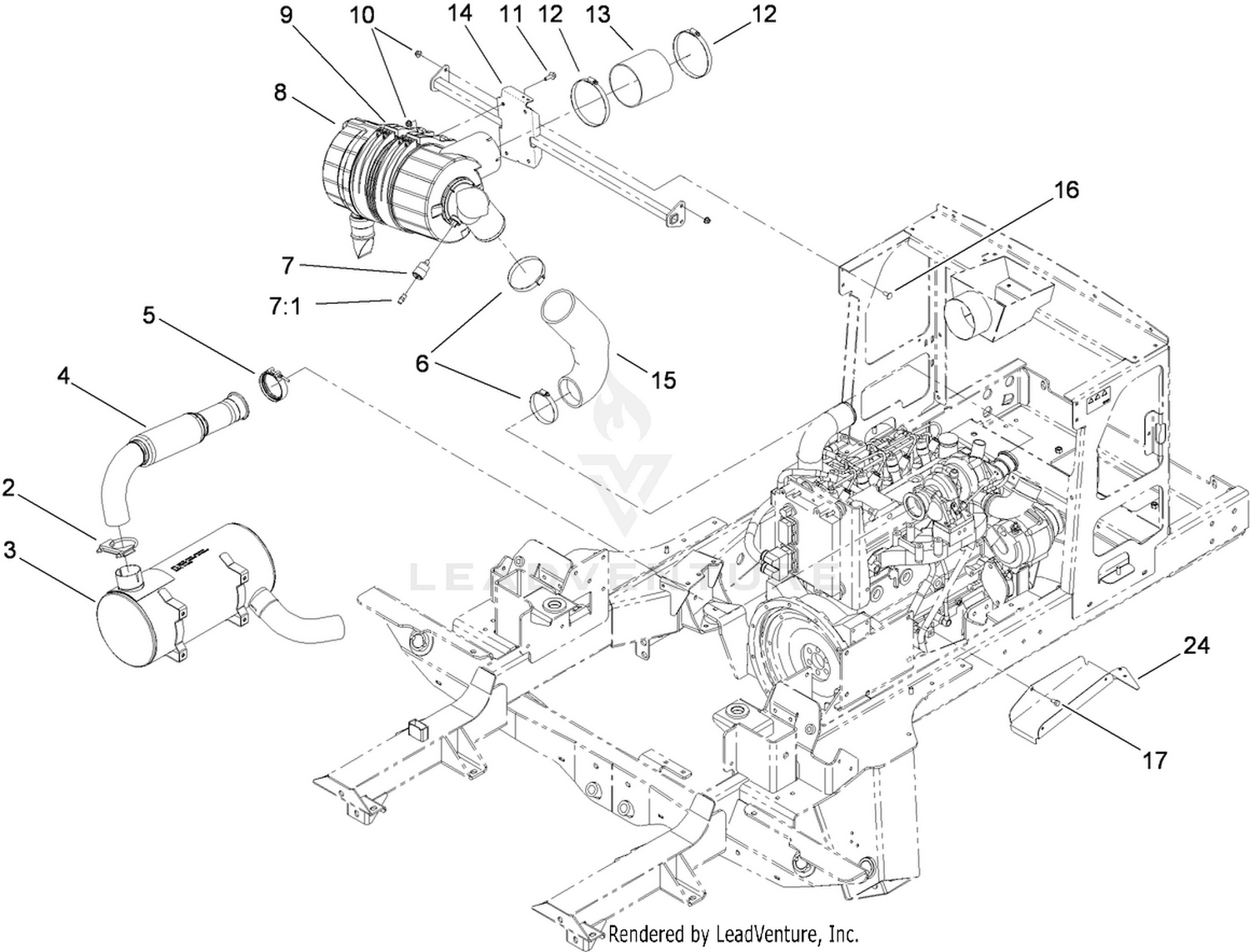 Air Cleaner and Muffler Assembly