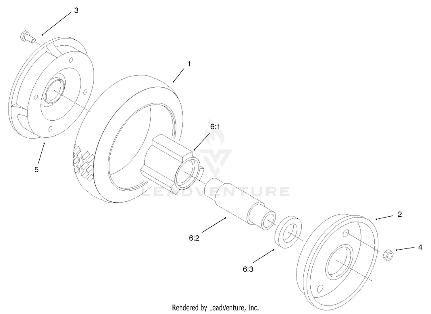 Rear Wheel And Tire Assembly No. 74-1720