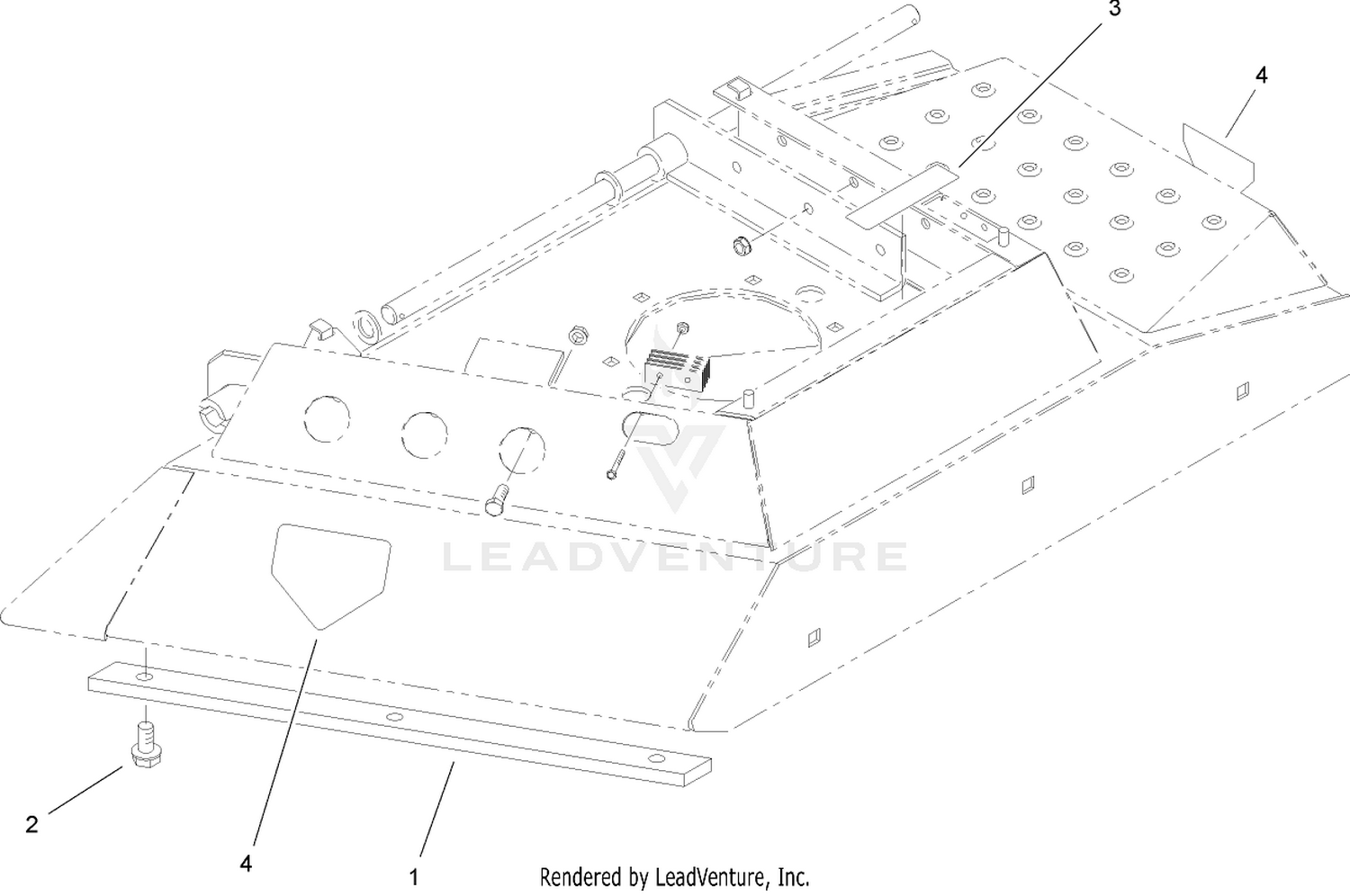 Center Deck Wing Guard Bar Assembly