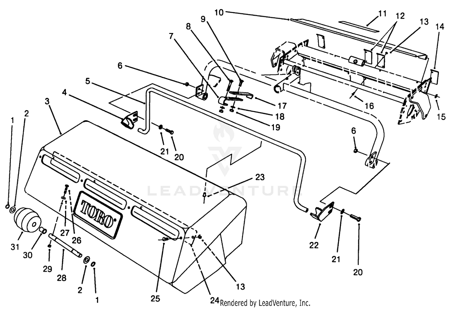 Grass Collection System Model No. 03433 (optional)(front Cutting Unit Basket Assembly)*