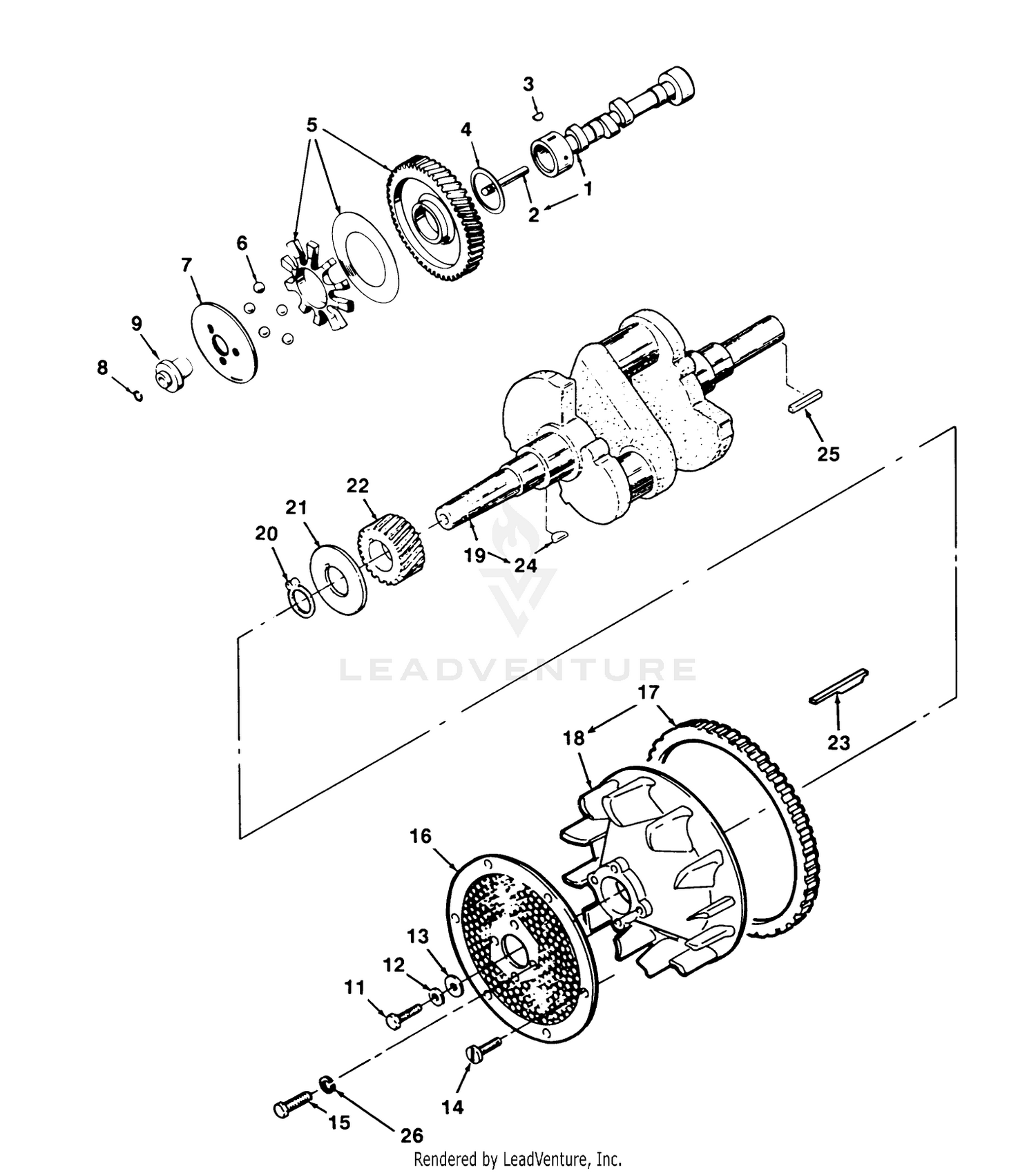 Crankshaft, Camshaft And Flywheel