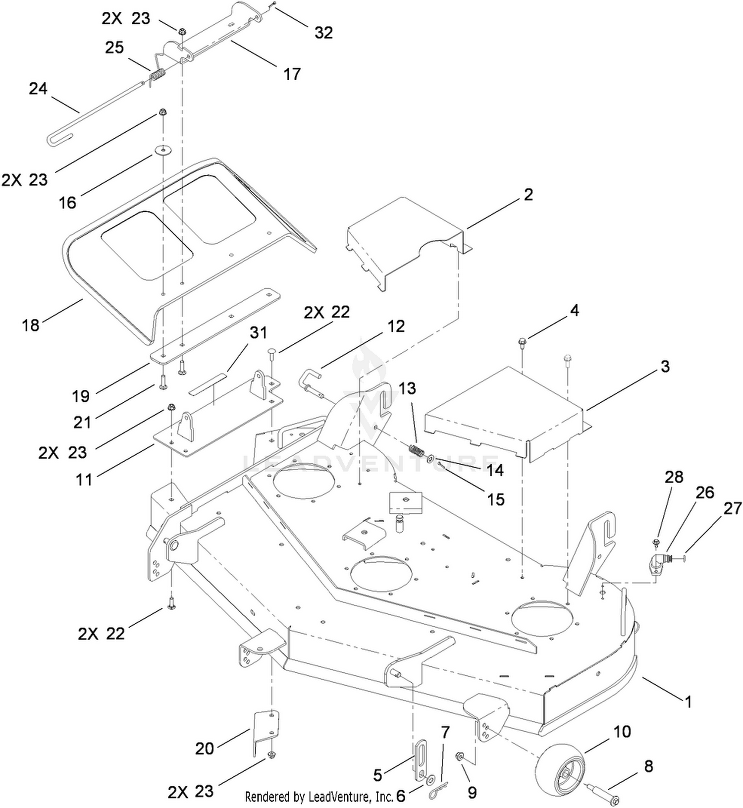 48 Inch Deck Assembly