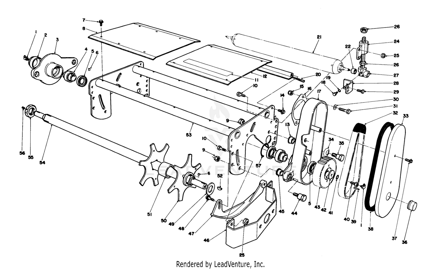 Dethatcher Reel Assemblies R.h.  L.h. (optional) (r.h. Assembly Model No. 03732 L.h. Assembly Model No. 03730)
