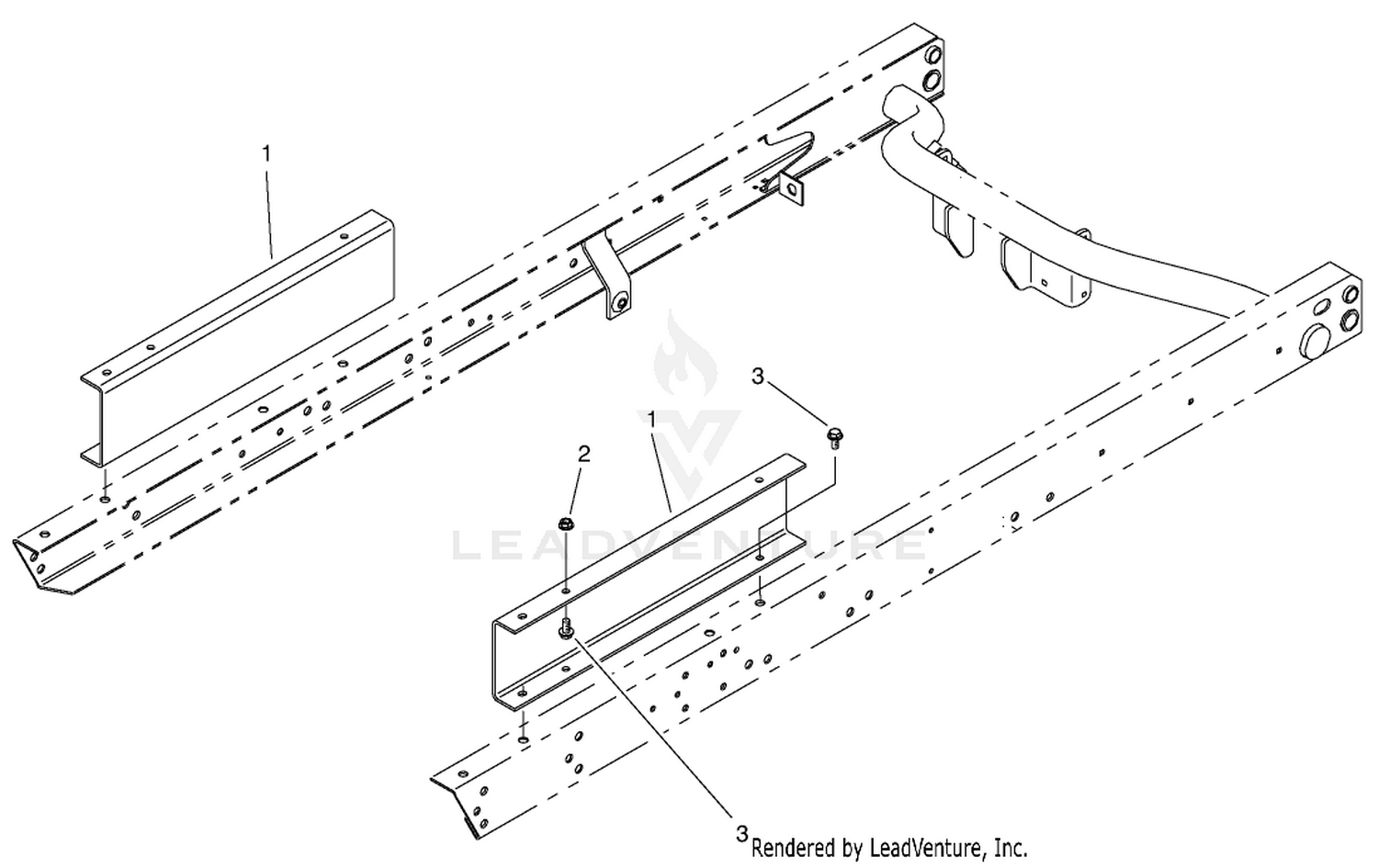 1/3 Area Tool Box Mounting Assembly