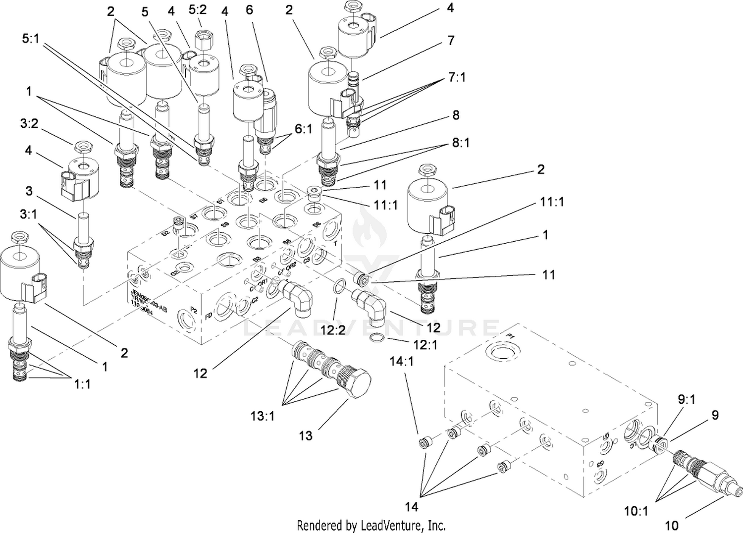 Hydraulic Lift Manifold Assembly No. 110-6064