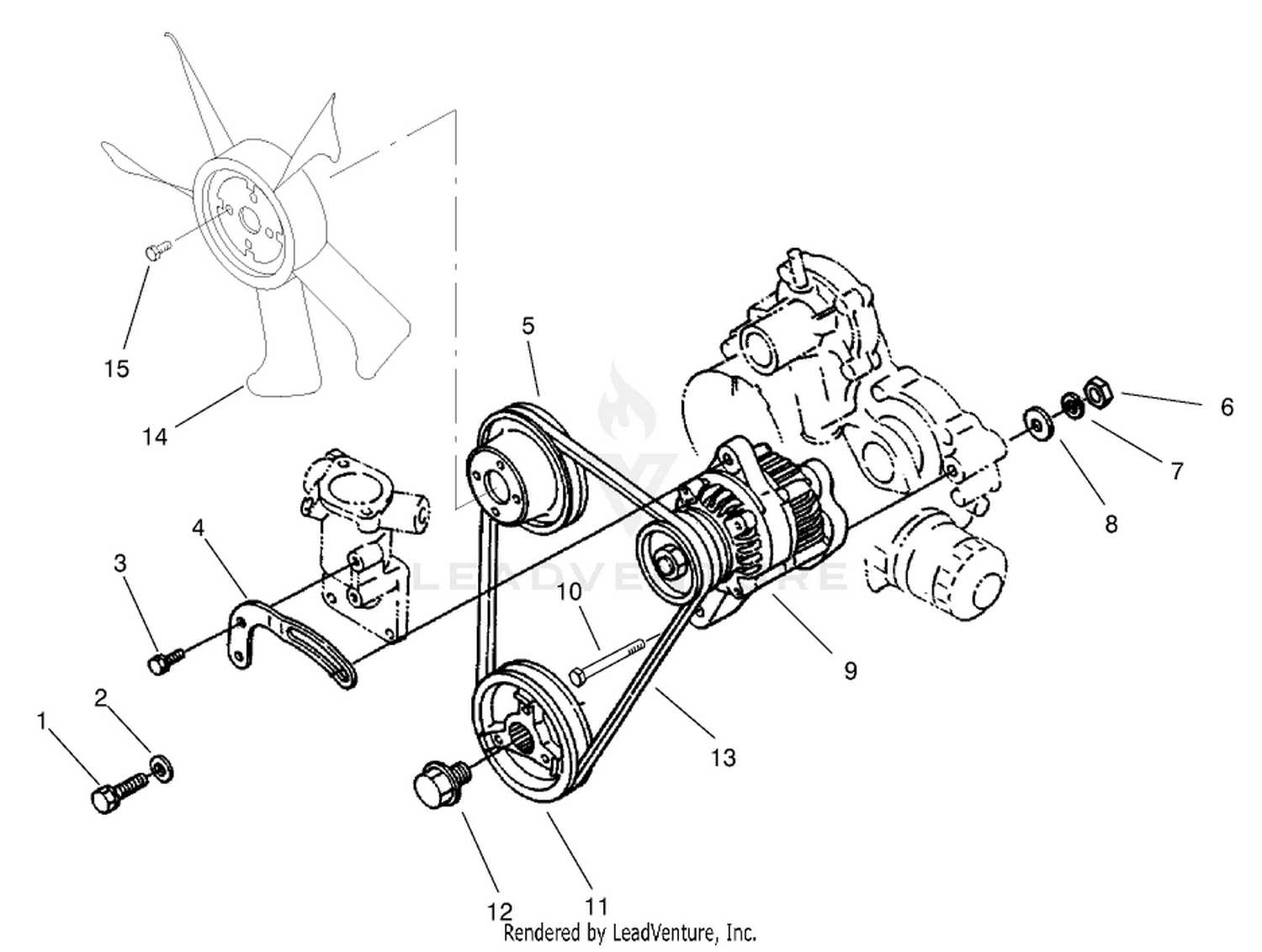 Alternator and Pulley Assembly