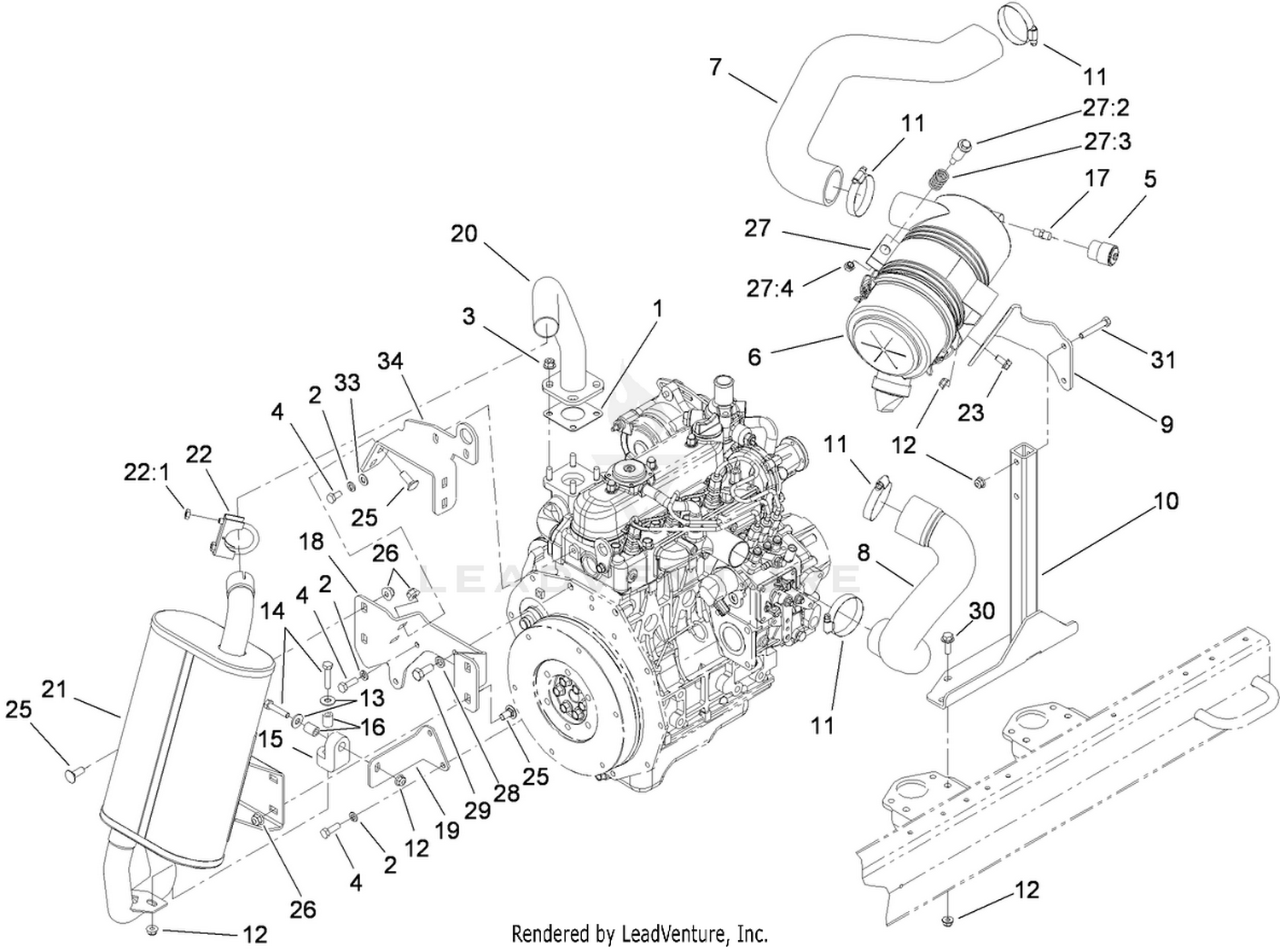 Engine Intake and Exhaust Assembly