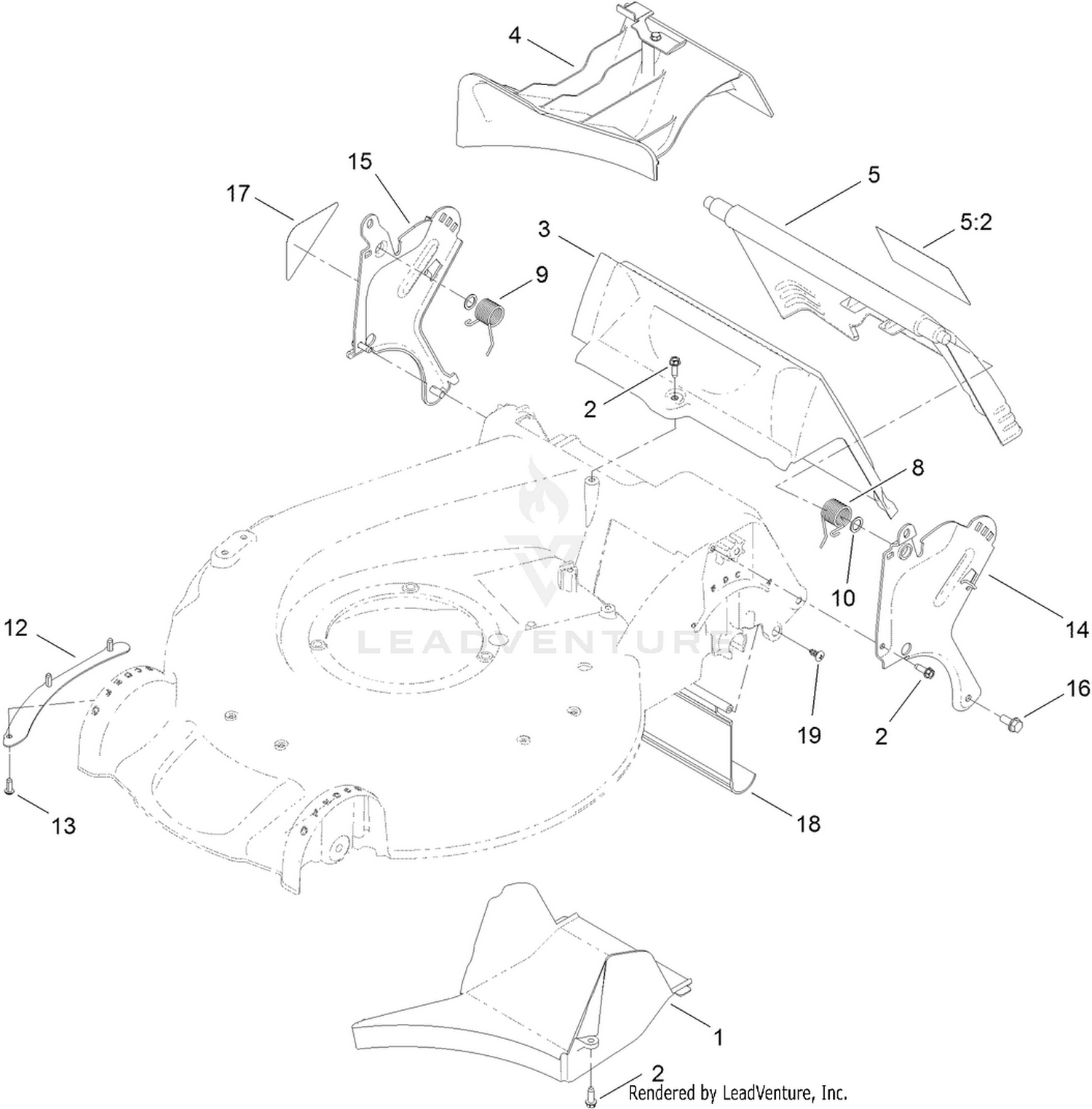 Rear Door and Mulch Plug Assembly