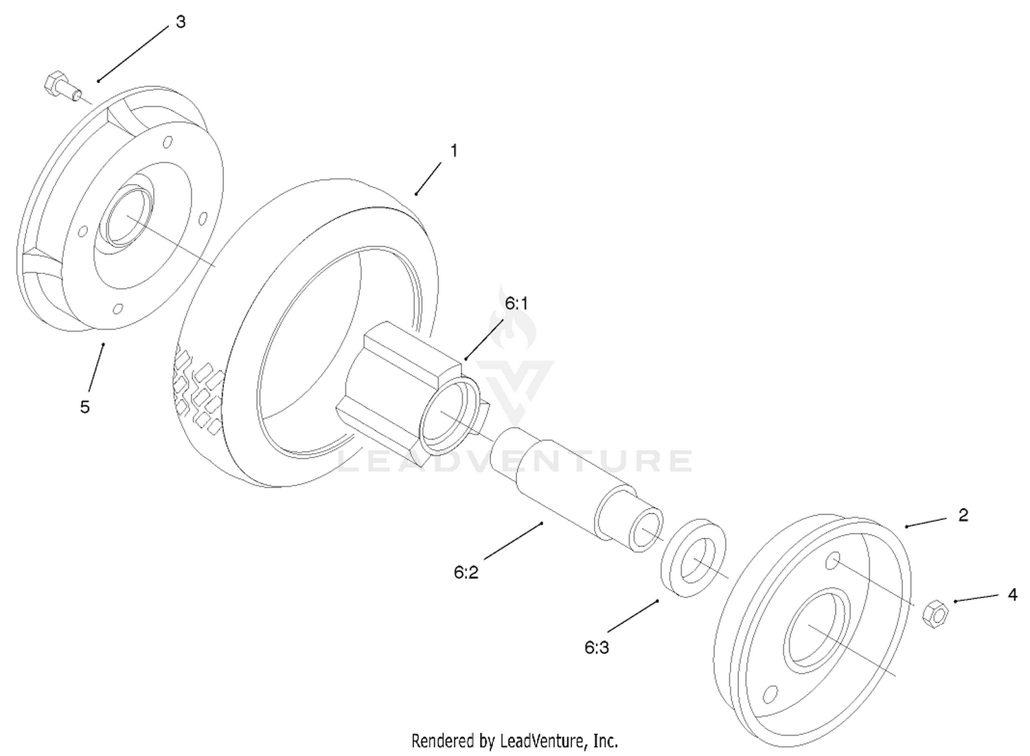 Rear Wheel And Tire Assembly No. 74-1720