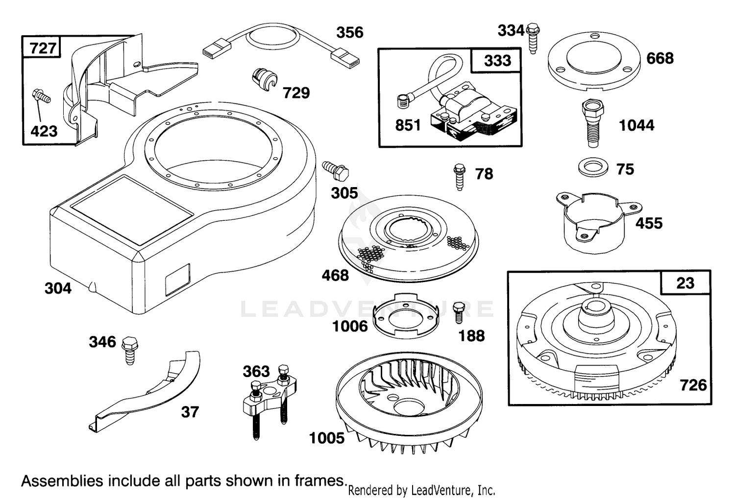 Engine Briggs  Stratton Model 282707-0119-01 6