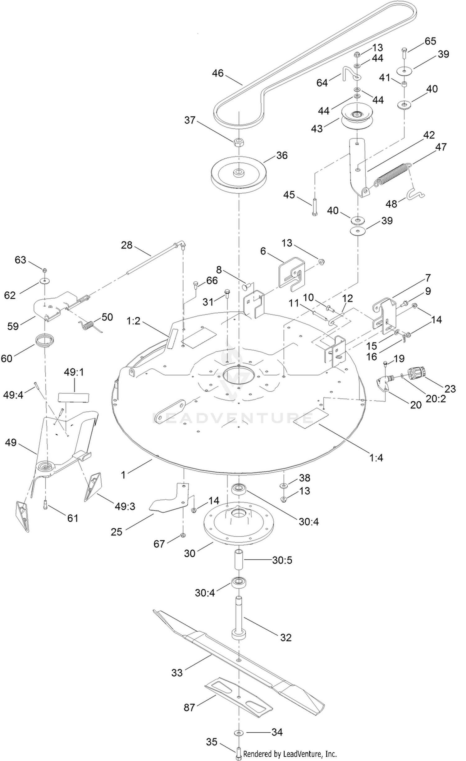 32 Inch Deck Assembly