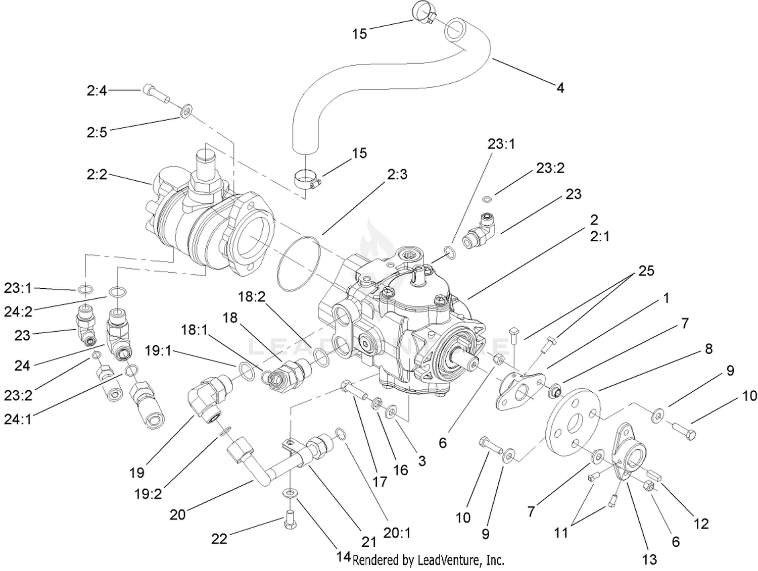 Hydrostat and Gear Pump Drive Assembly