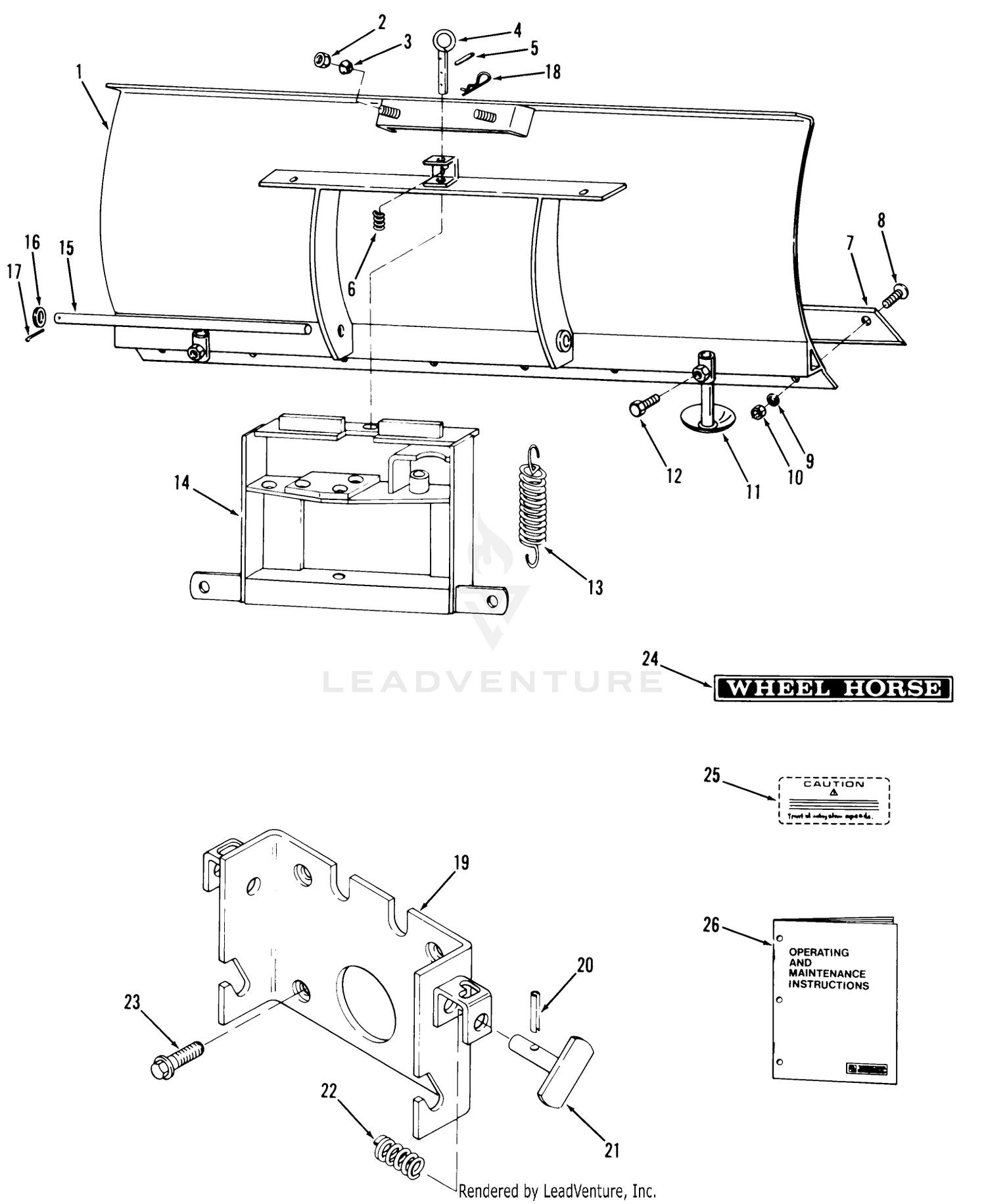 Snow/dozer Blade-59 In. (150 Cm) Vehicle Identification Number 96-59bx01