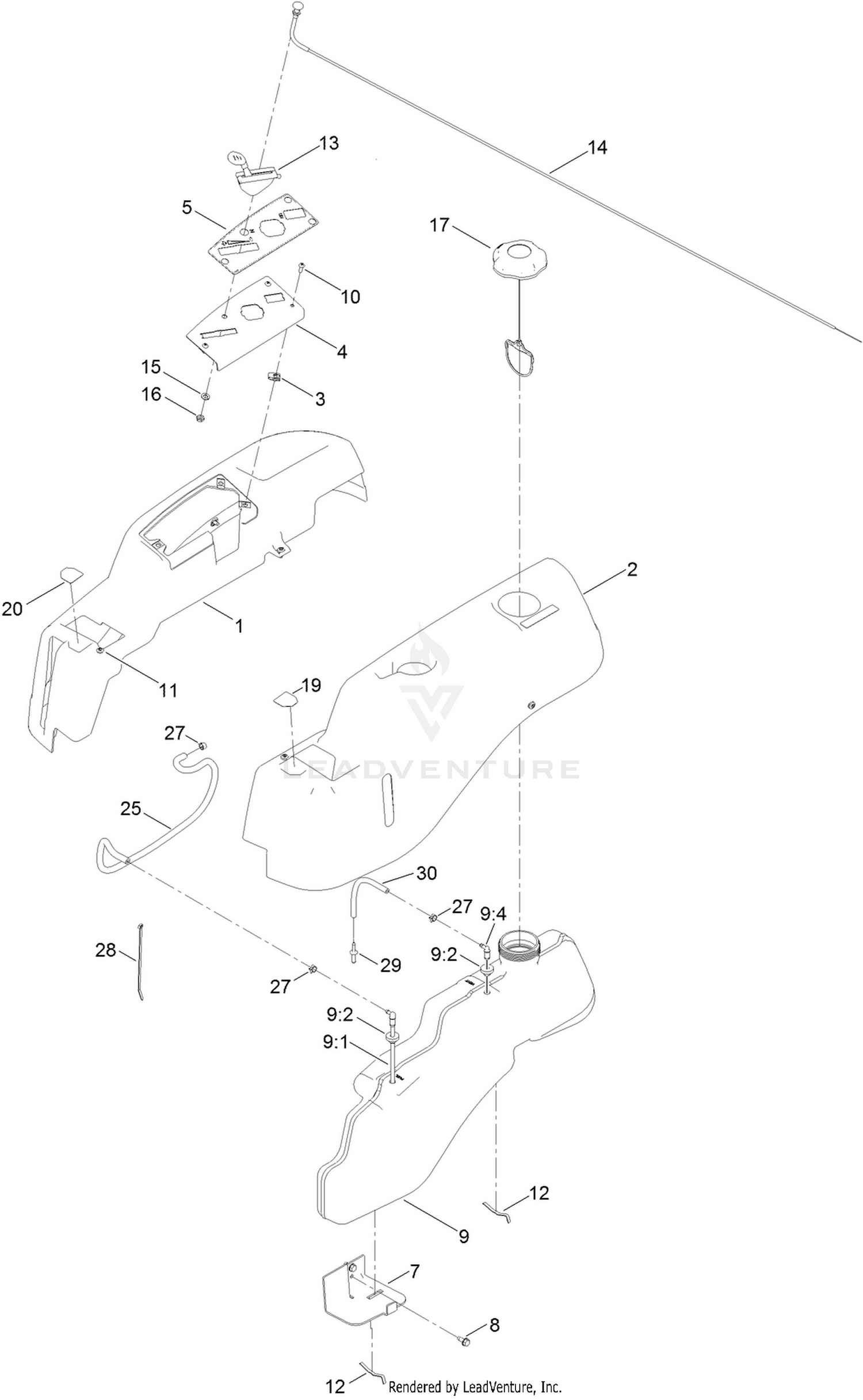 Body Styling and Fuel Tank Assembly