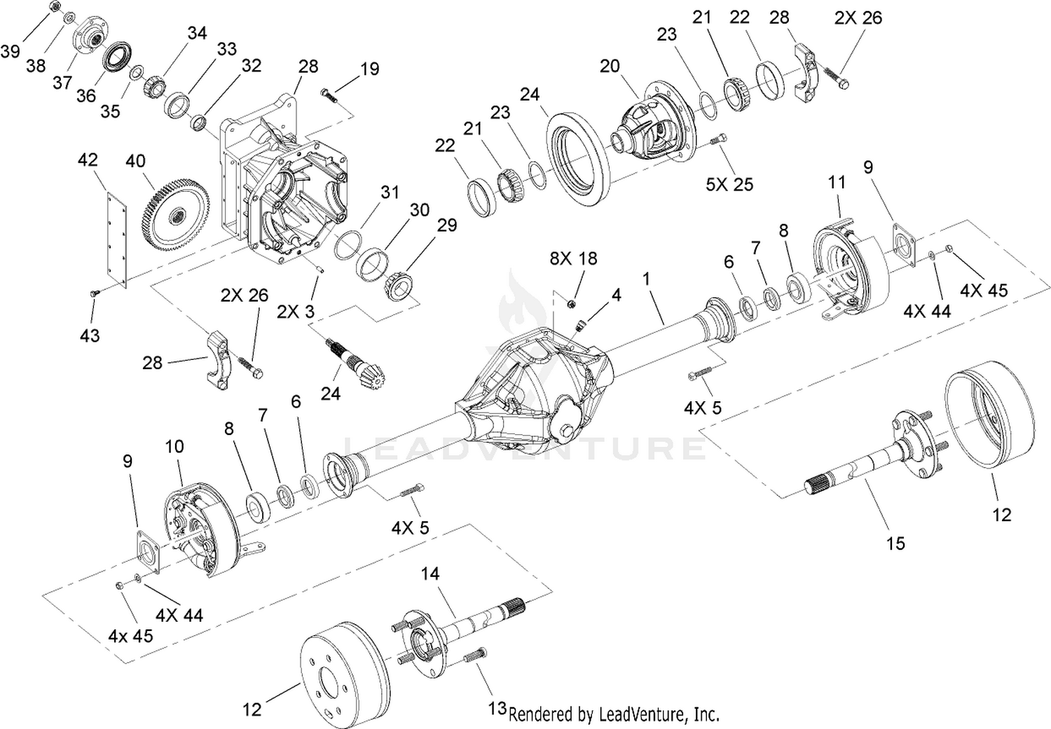 Front Axle Assembly No. 108-6599-03