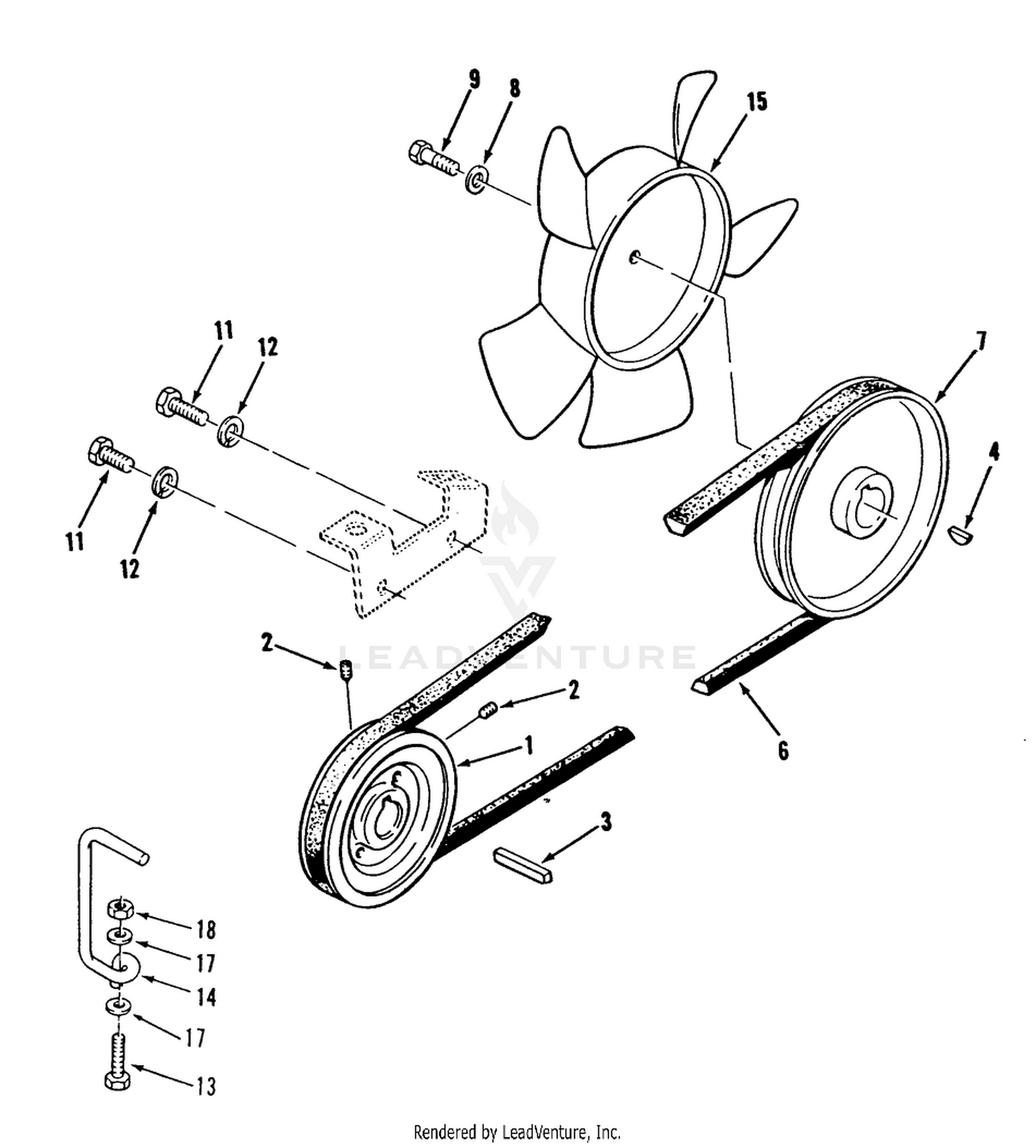 DRIVE BELT AND PULLEYS