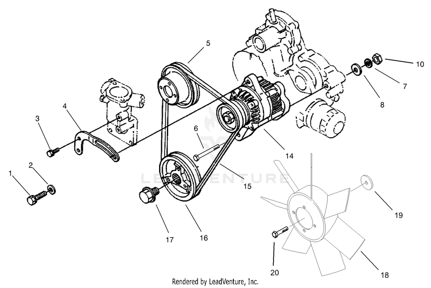 Alternator and Pulley Assembly