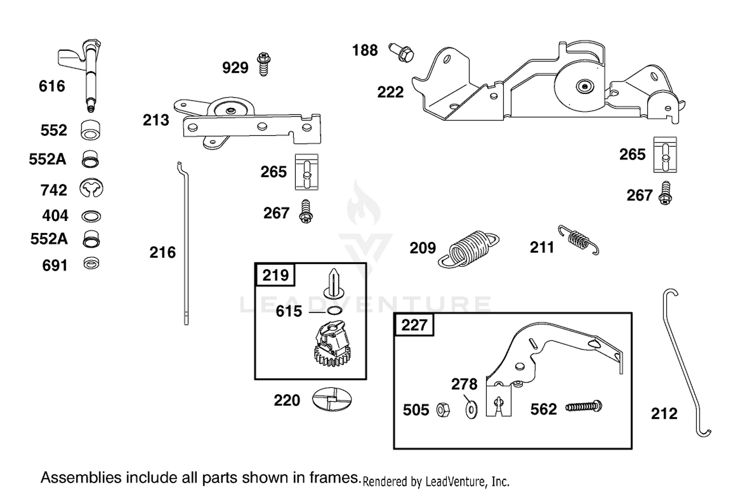 Governor Assembly Engine Briggs and Stratton Model 406777-0157-E1