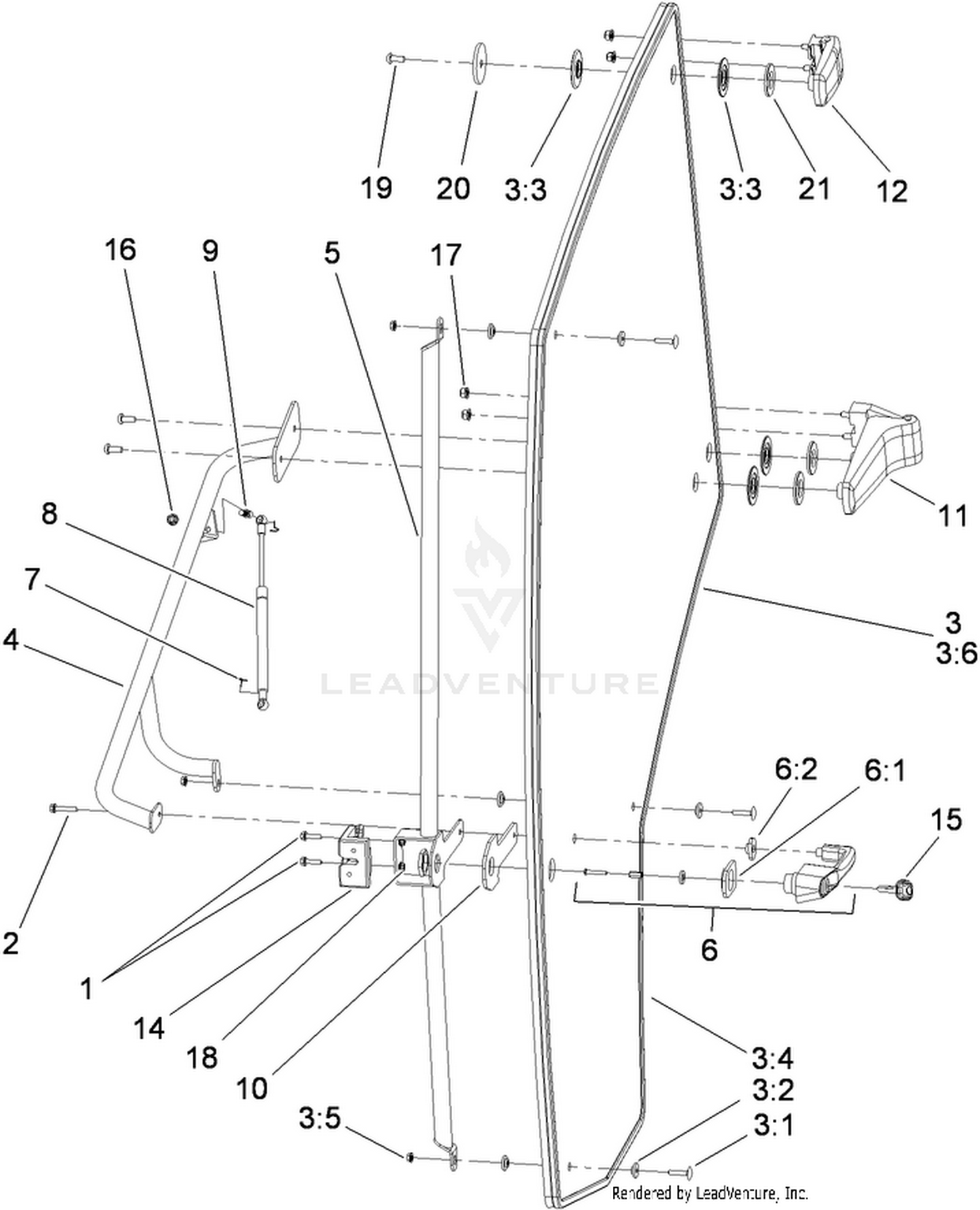 Left Door  Cab Assembly