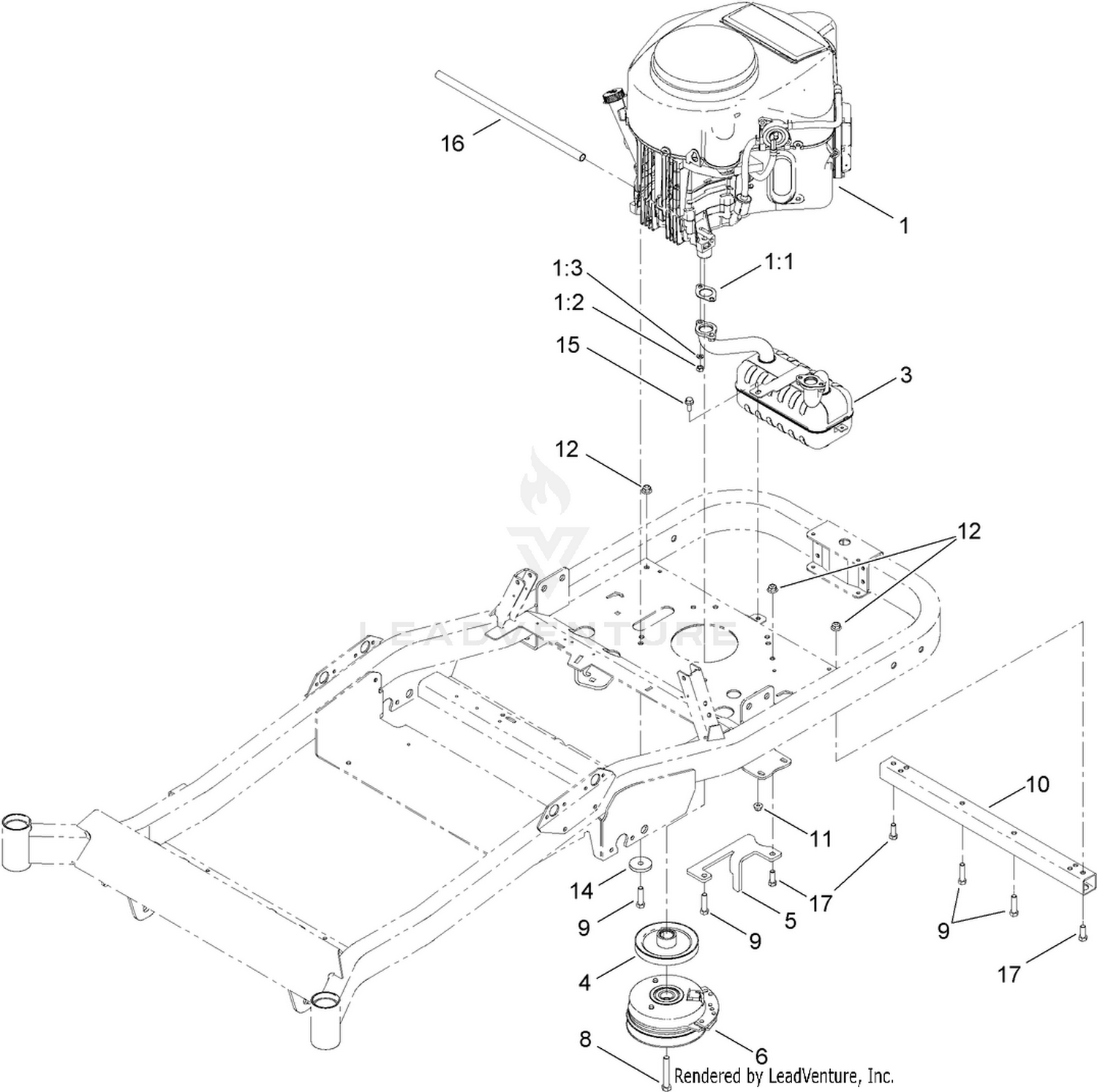 Engine and Clutch Assembly