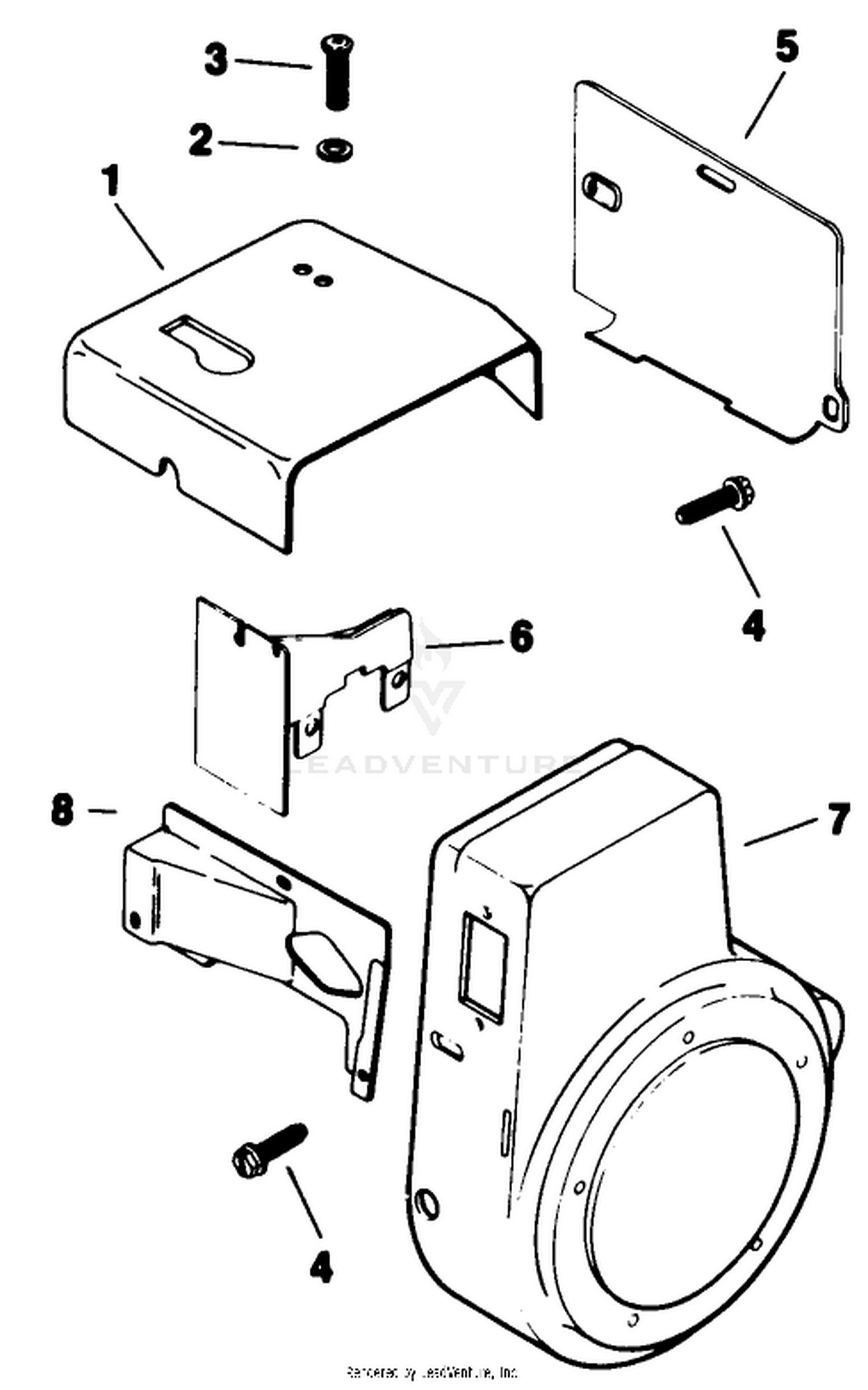 Baffles  Shroud-Engine Assembly-Kohler Model No. M16s-711533
