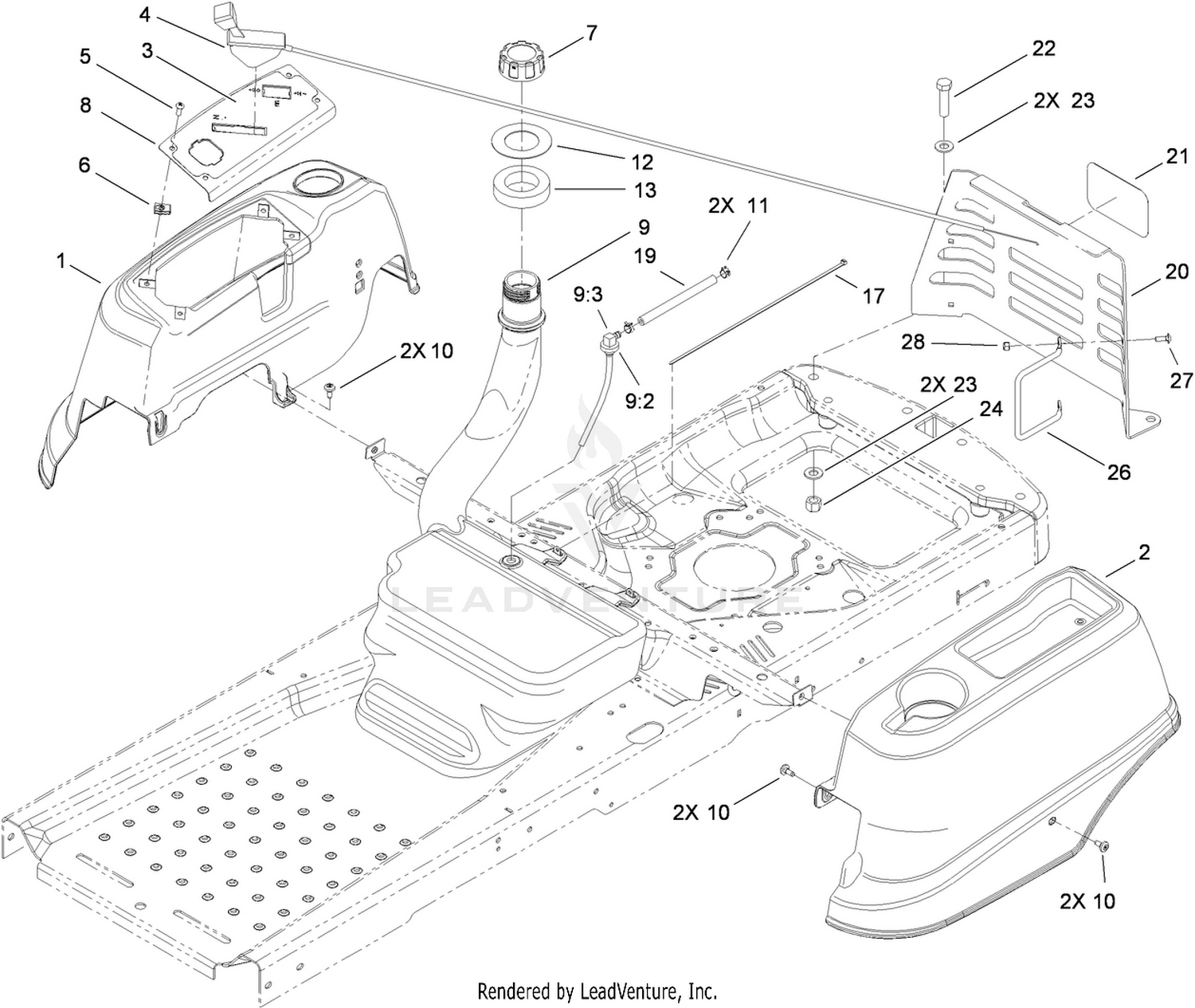 Fuel Delivery and Body Styling Assembly