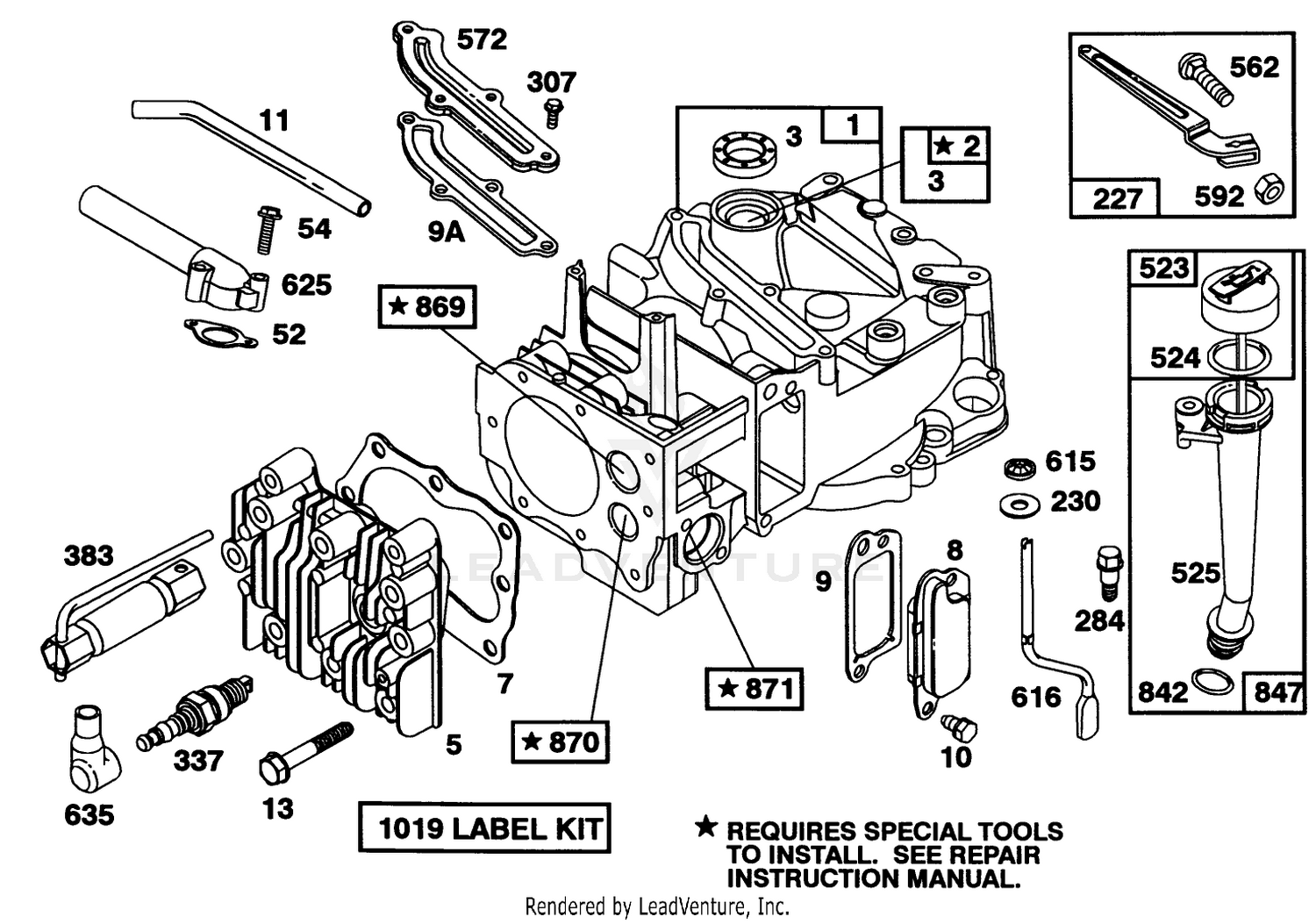 Engine Briggs  Stratton Model 122702-3171-01