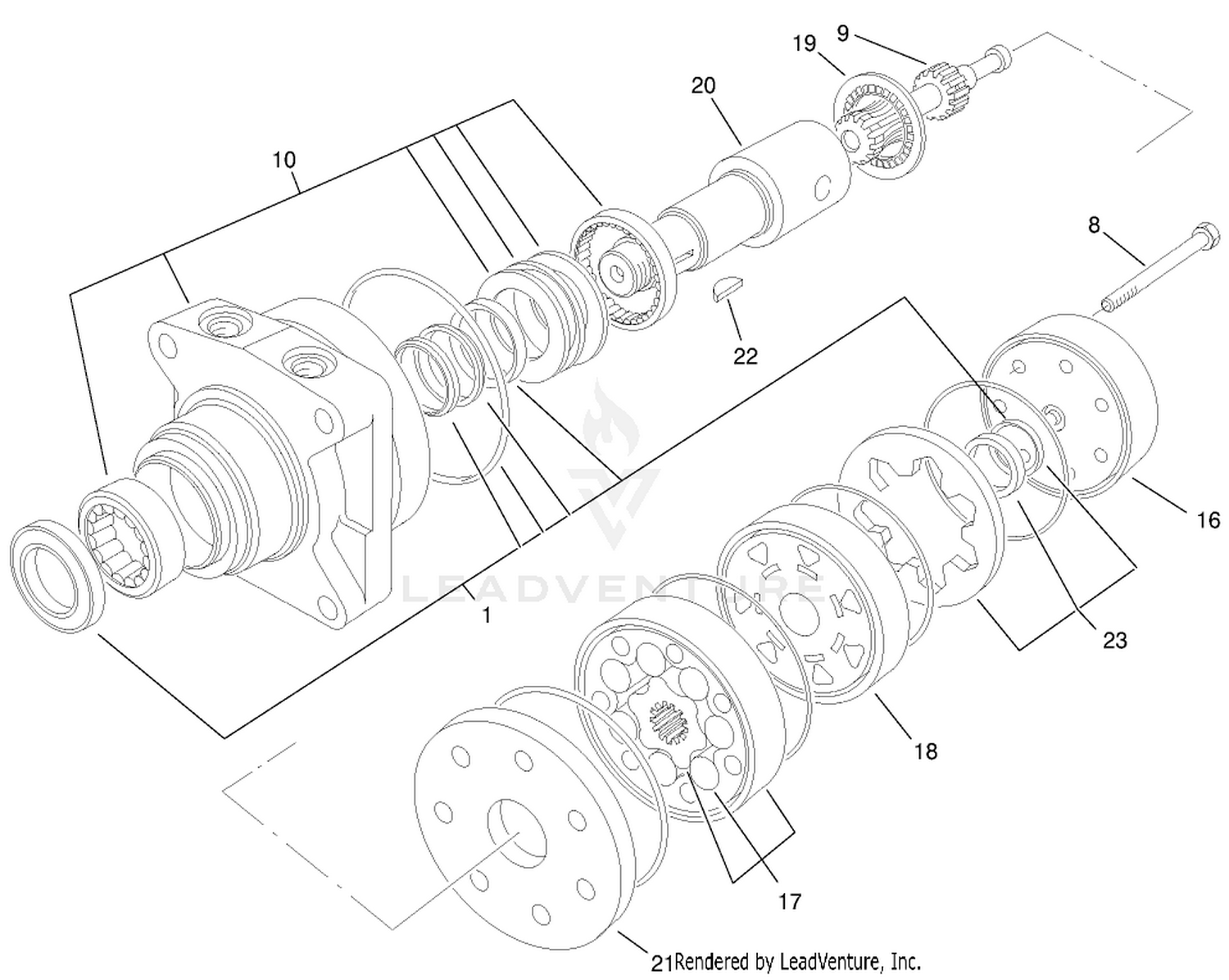 Hydraulic Motor Assembly No. 75-9990