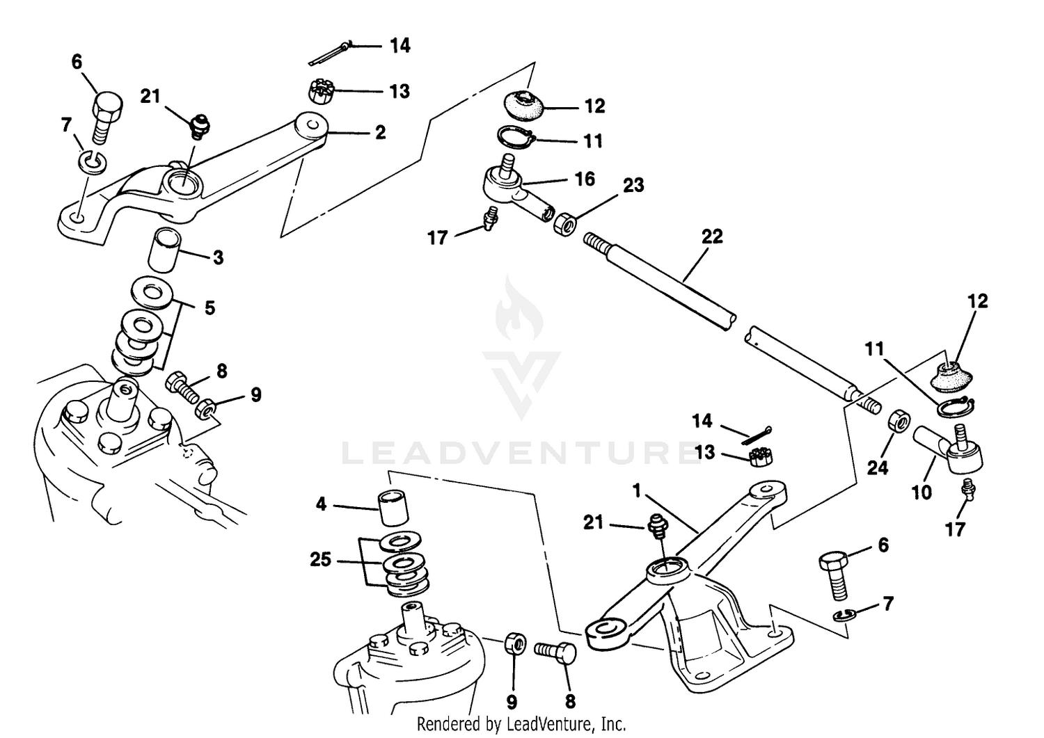 Steering Arm Linkage Axle No. 74-5620 (model No. 30455 Only)