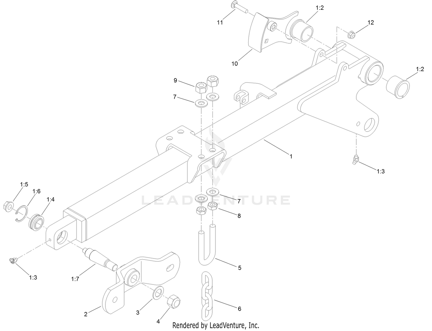 LH Front Lift Arm Assembly No. 138-6368